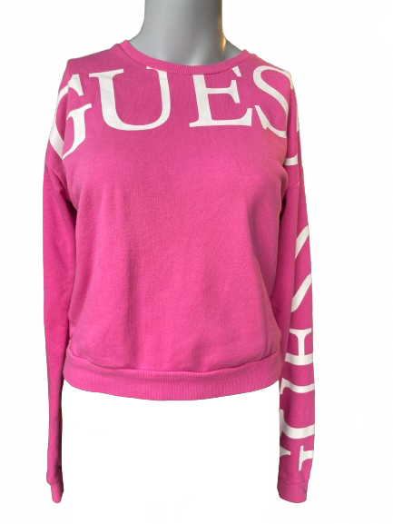 Guess pink sweatshirt best sale