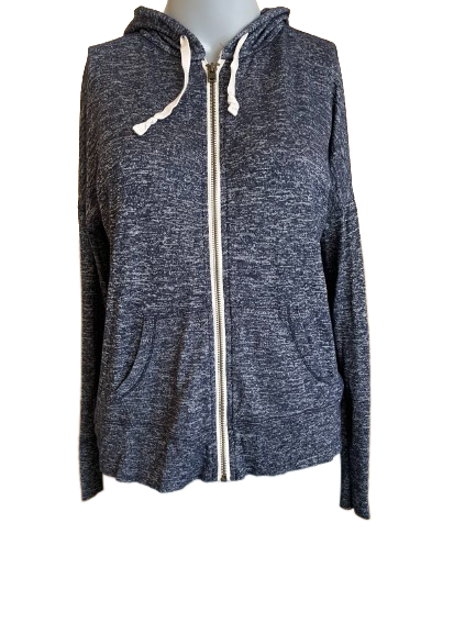 Navy blue hollister zip up on sale hoodie