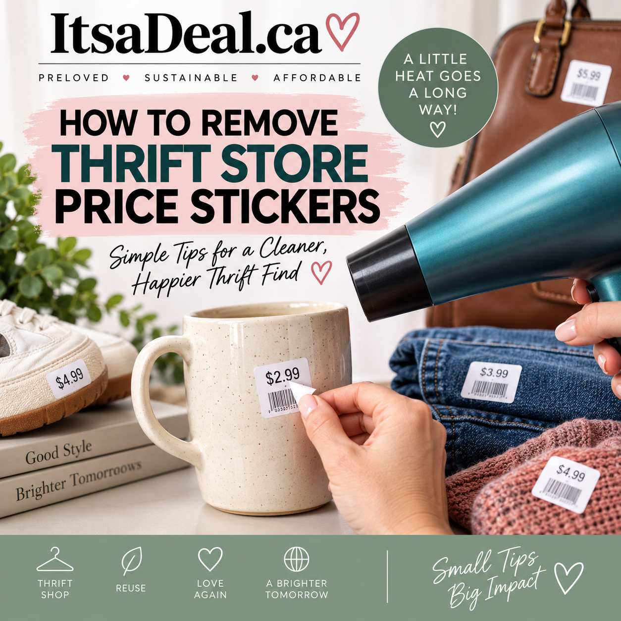 How to Remove Thrift Store Price Tags Without Damaging Your Find