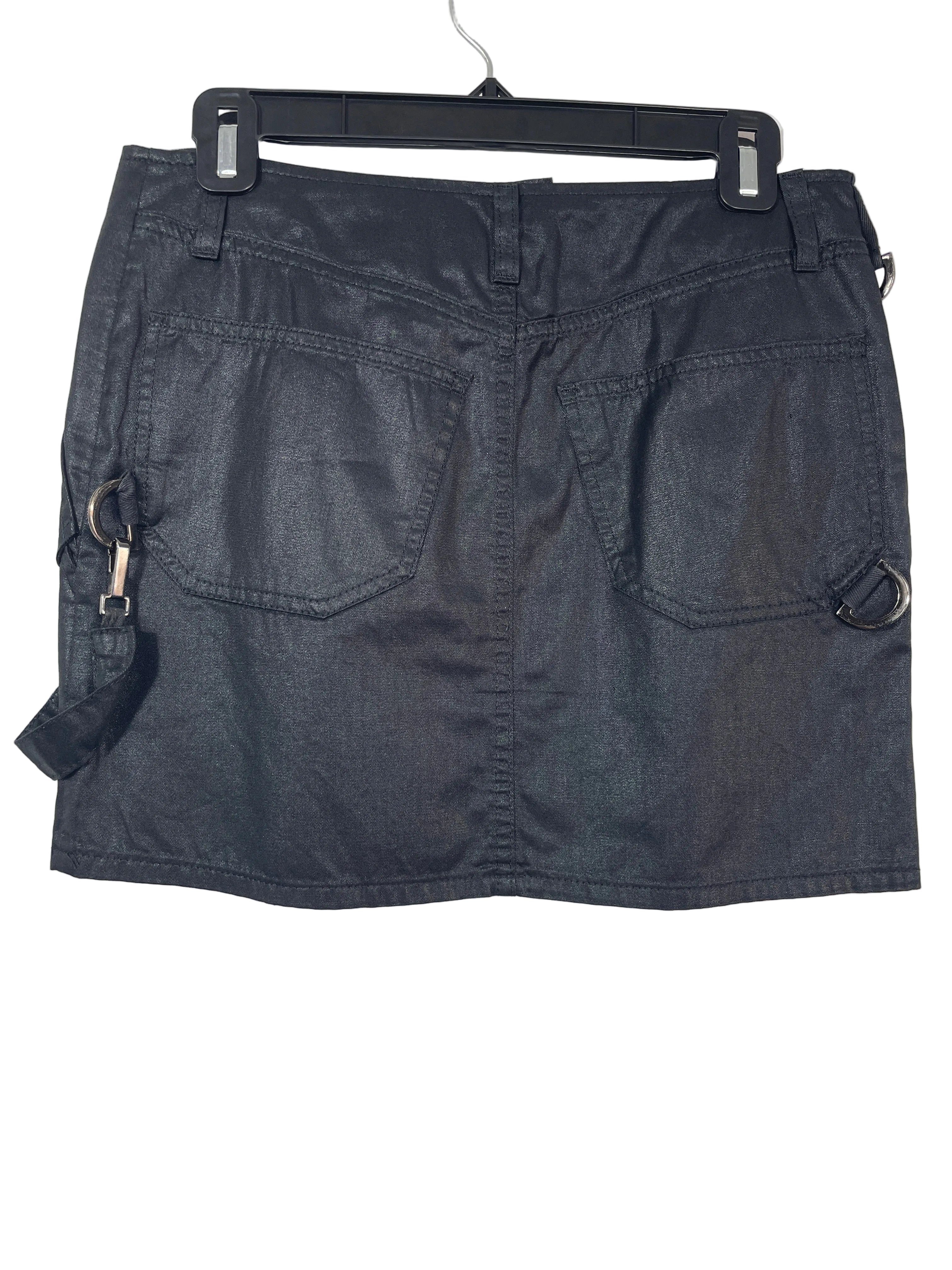 Vintage Richmond Denim Small black coated mini skirt back