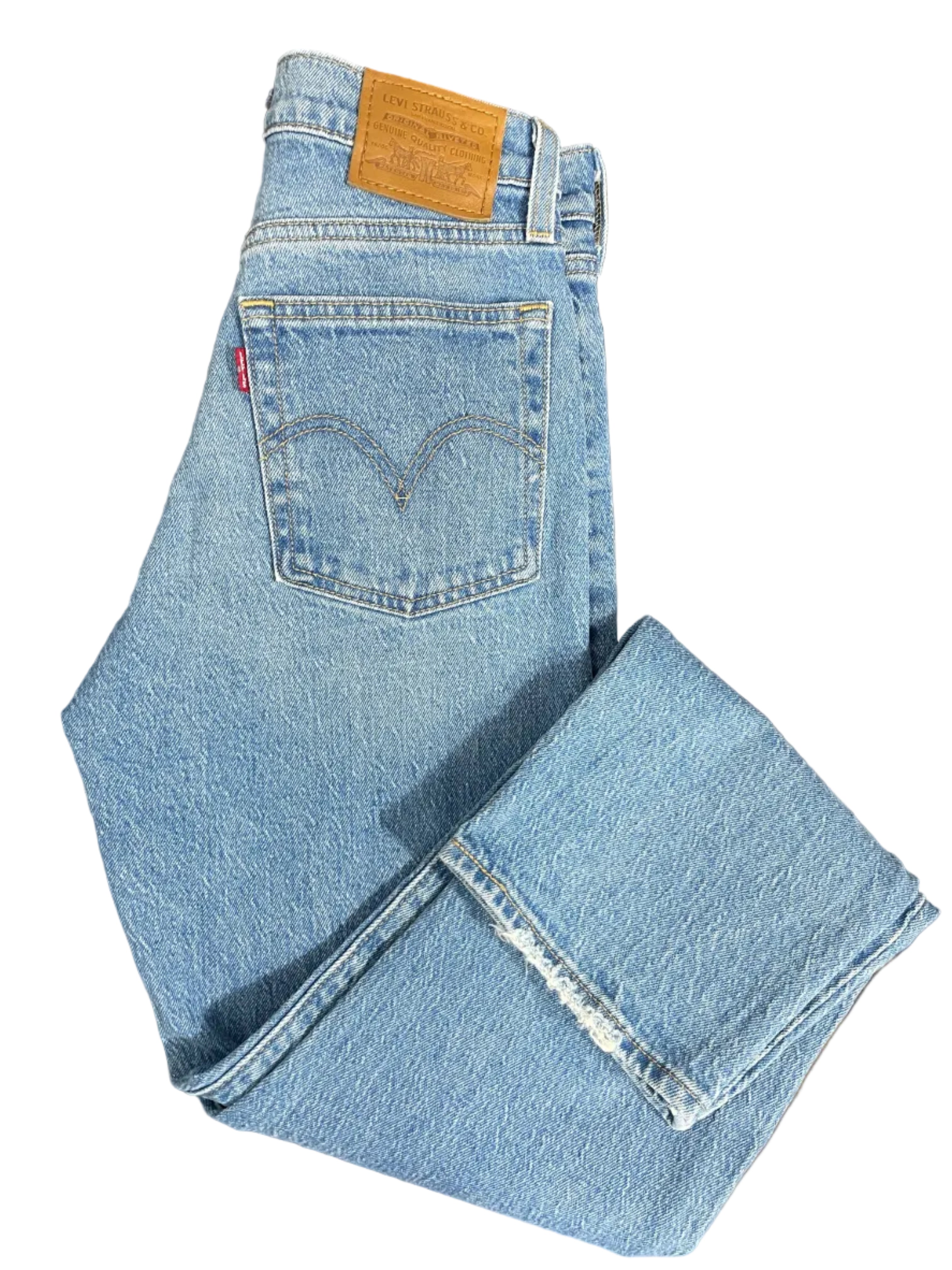 Levi's 501 '90s W24 L28 light blue straight leg jeans front