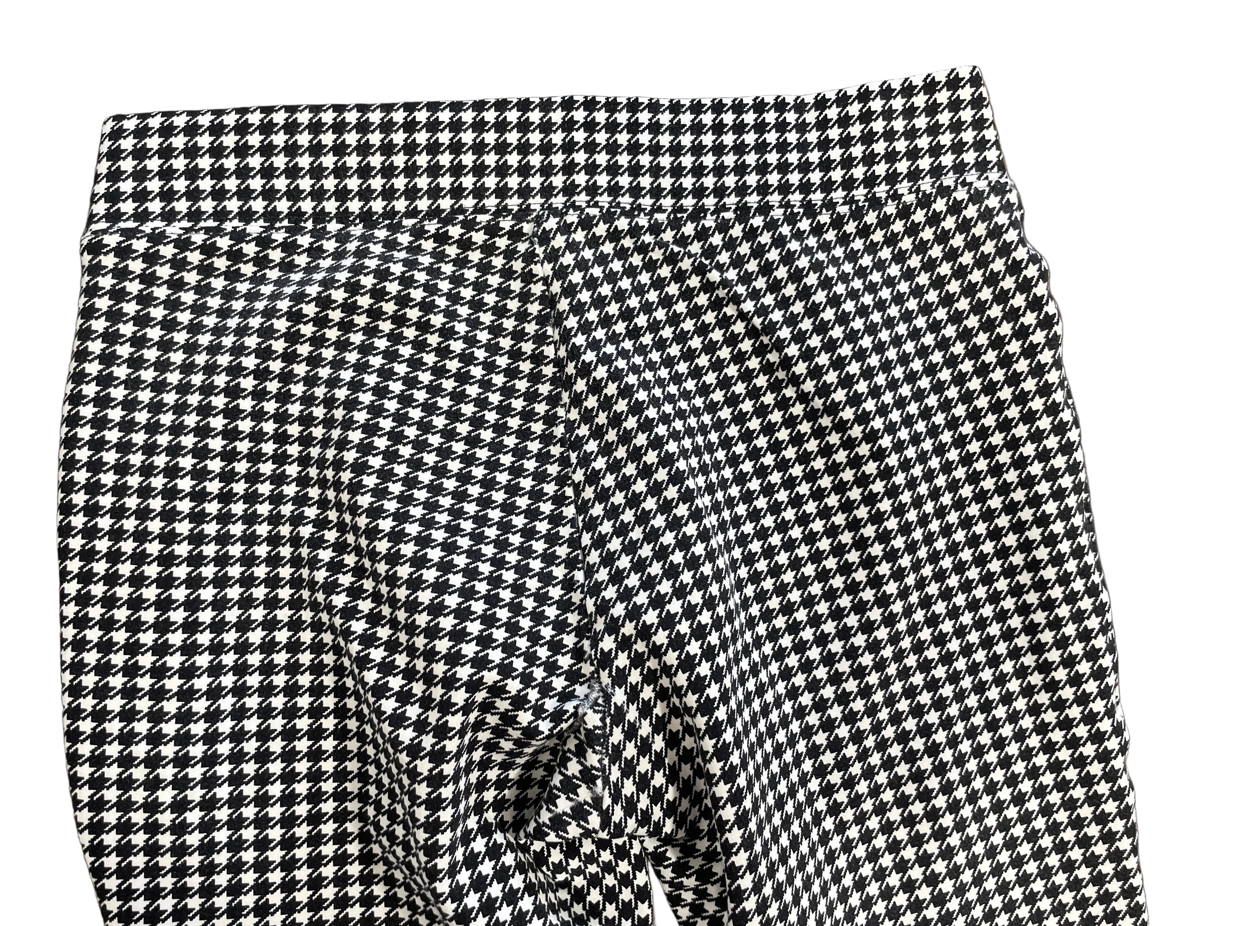 Old Navy Stevie black white houndstooth stretch ponte pants back view