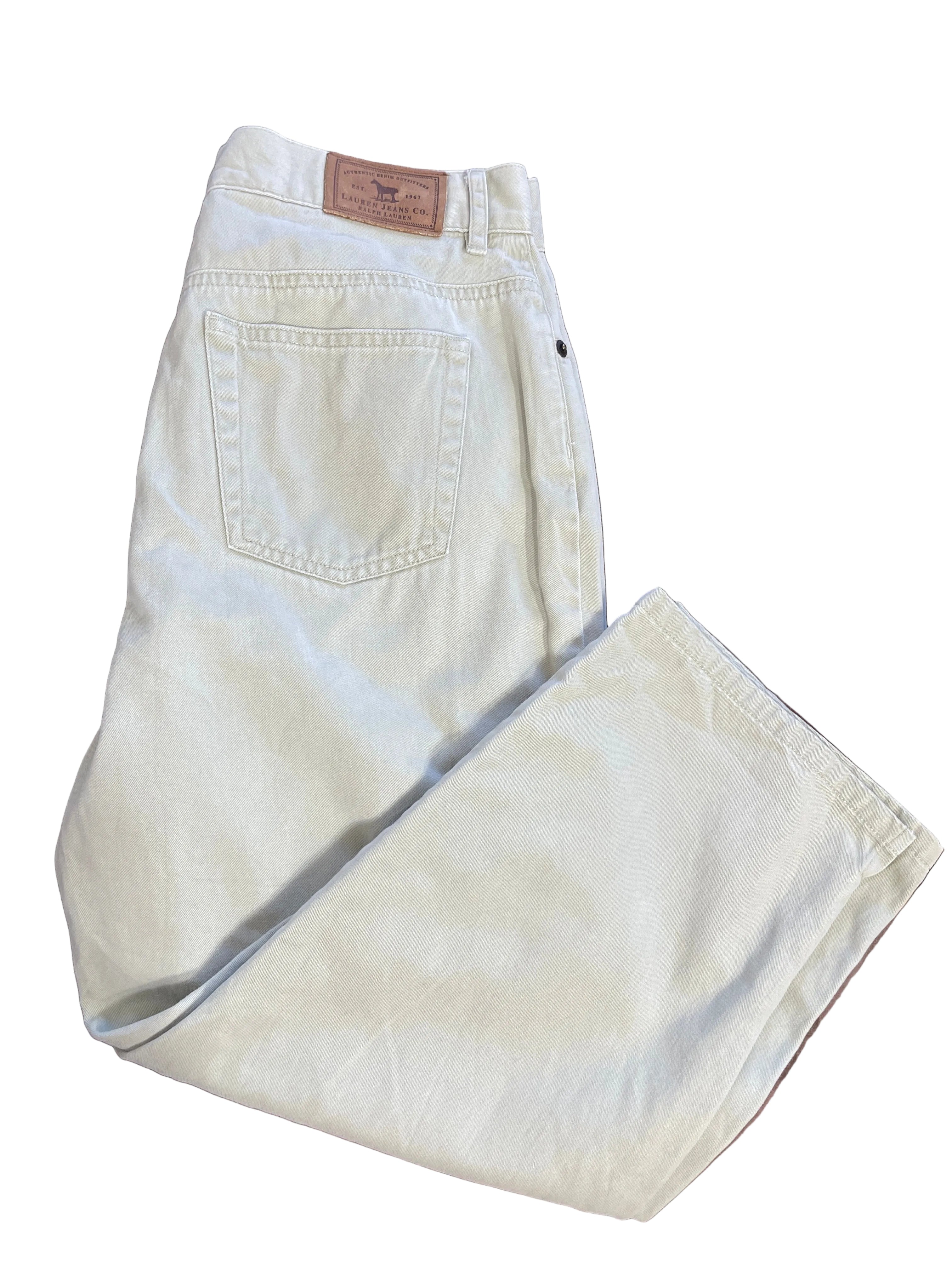 Vintage Lauren Jeans Co Ralph Lauren light green cropped pants size 4