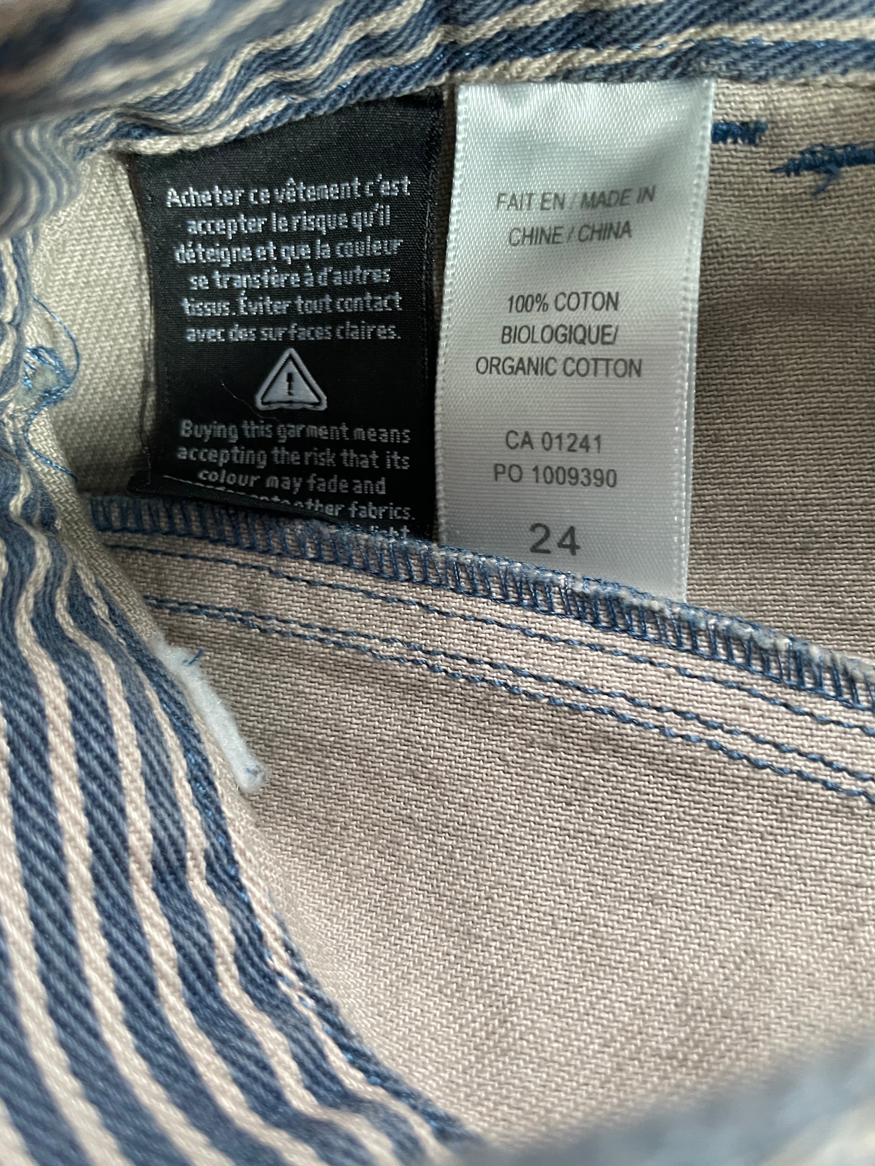 Twik by Simons 100% Organic Cotton Carpenter Jeans Made in China Care Label