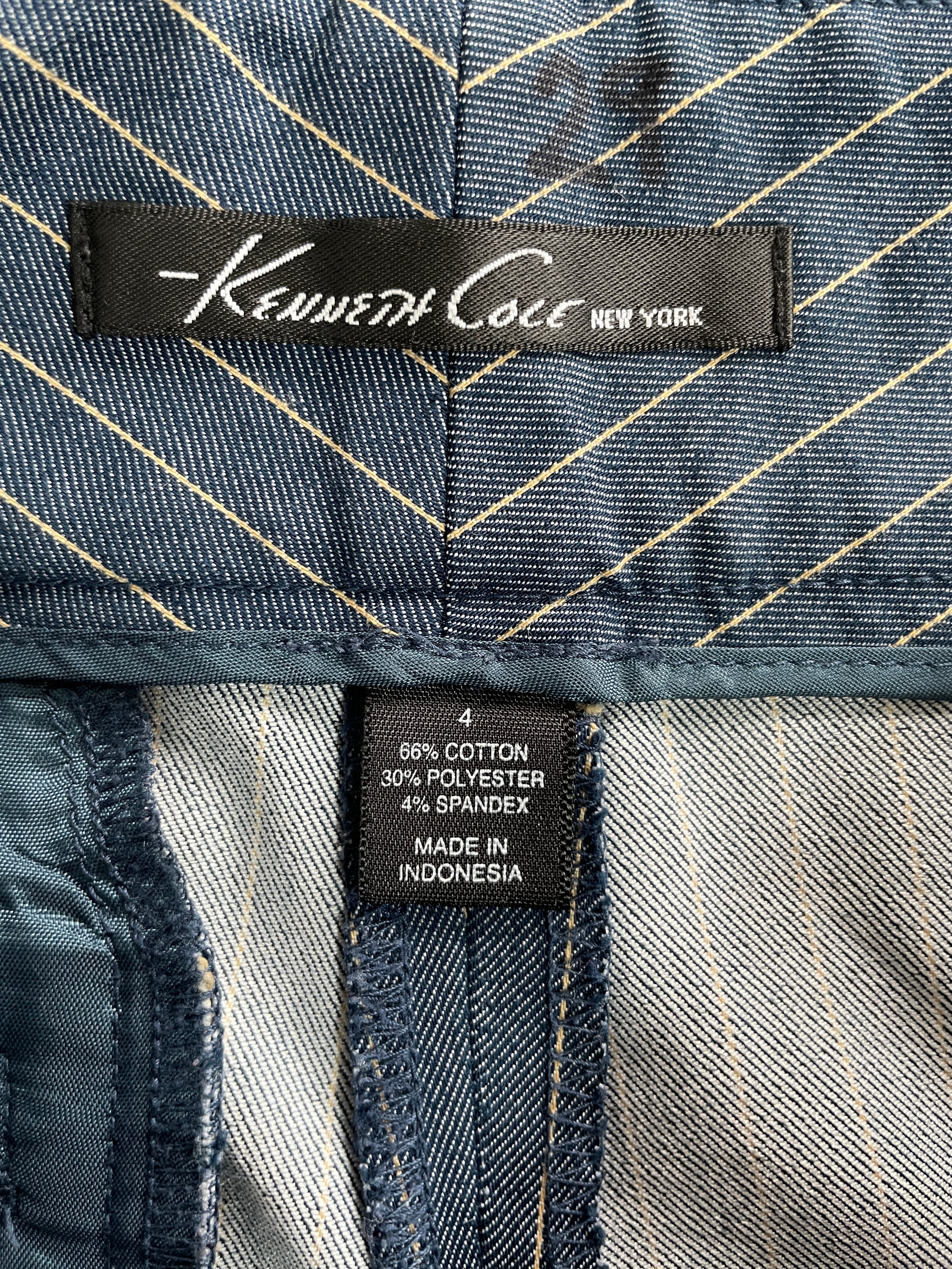 Kenneth Cole New York size 4 cotton blend pants label