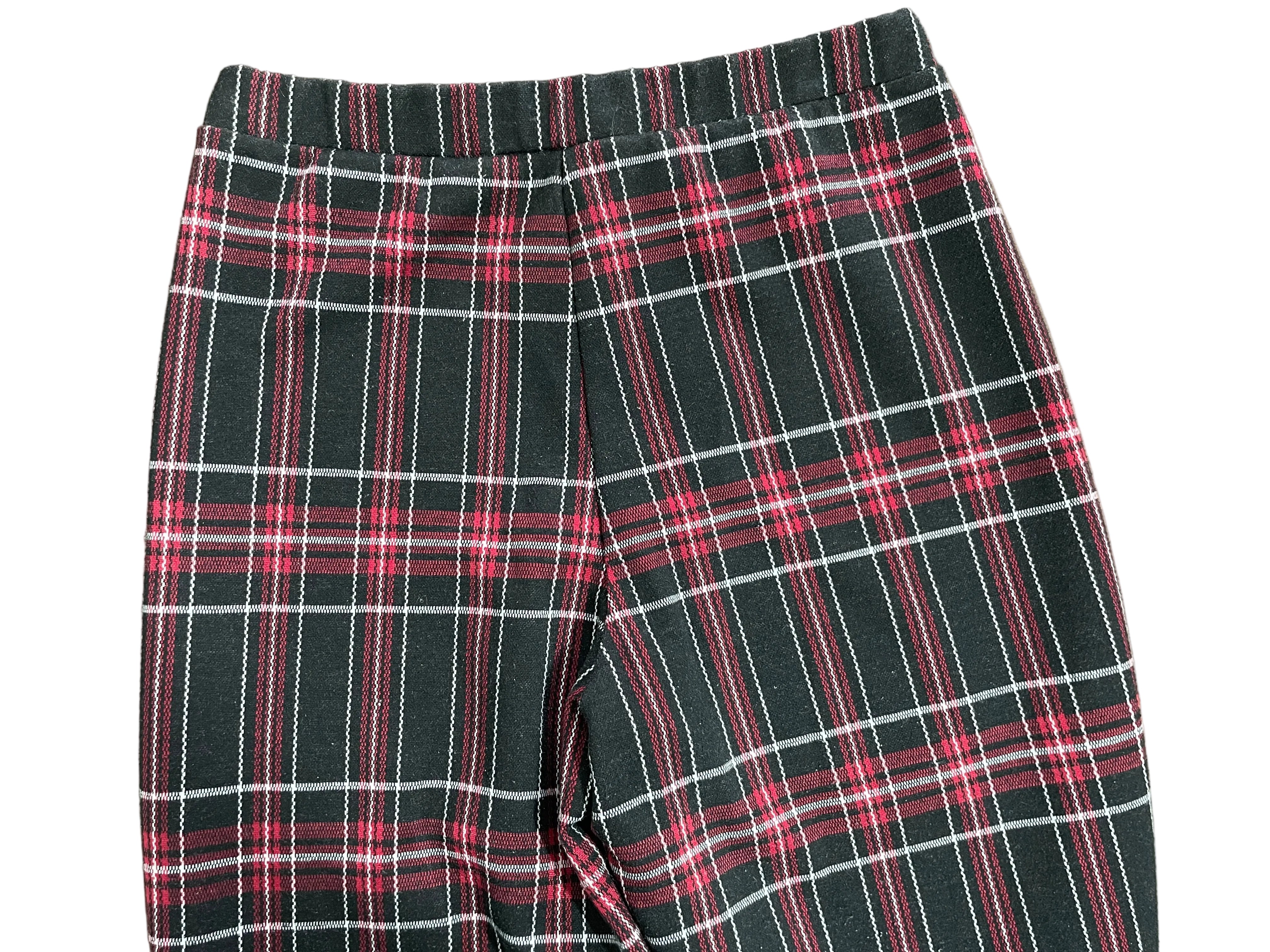 Unbranded black red tartan plaid pants back view