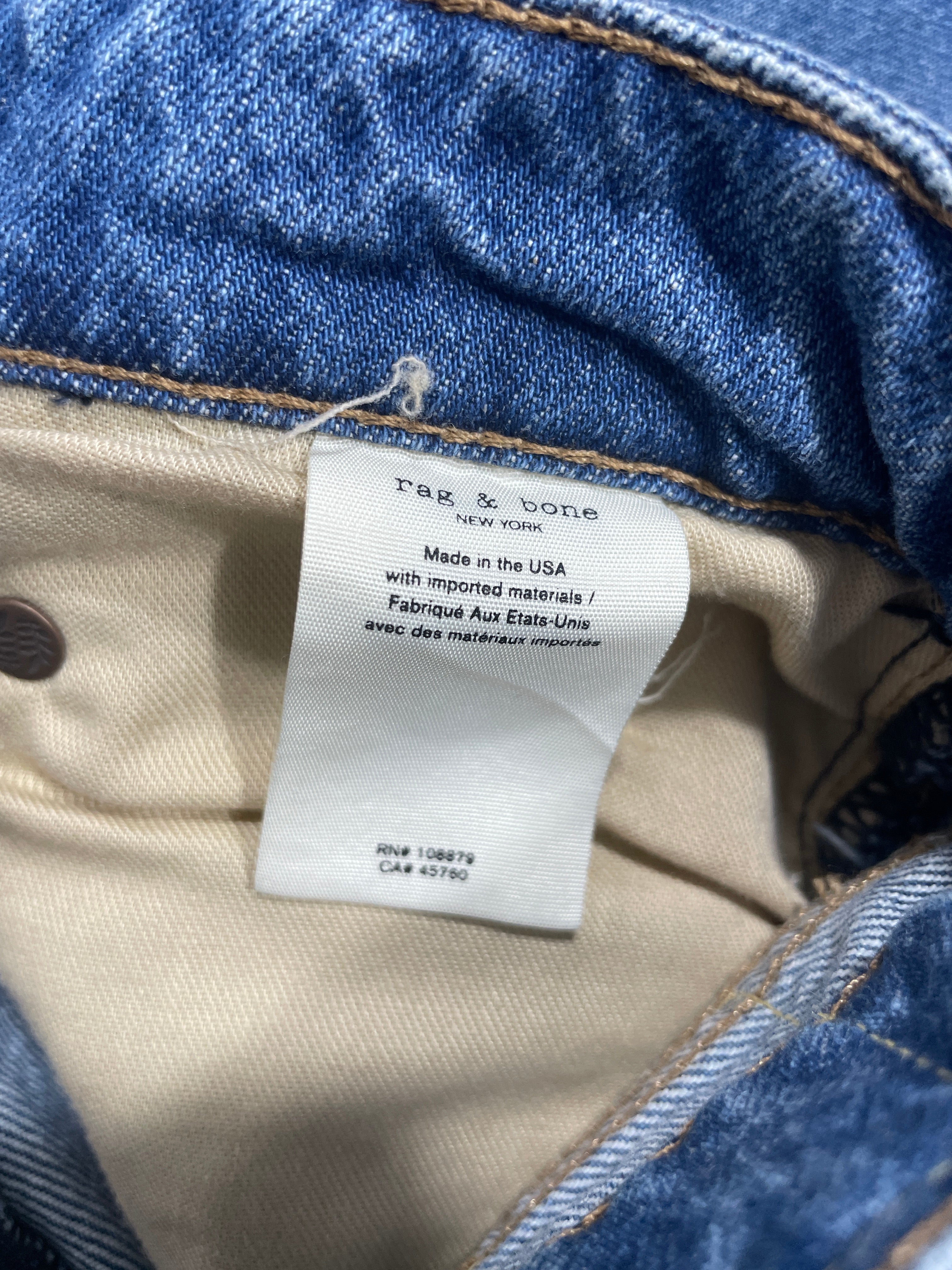 Size 28 rag & bone Nina Monty Jeans Made in USA Label