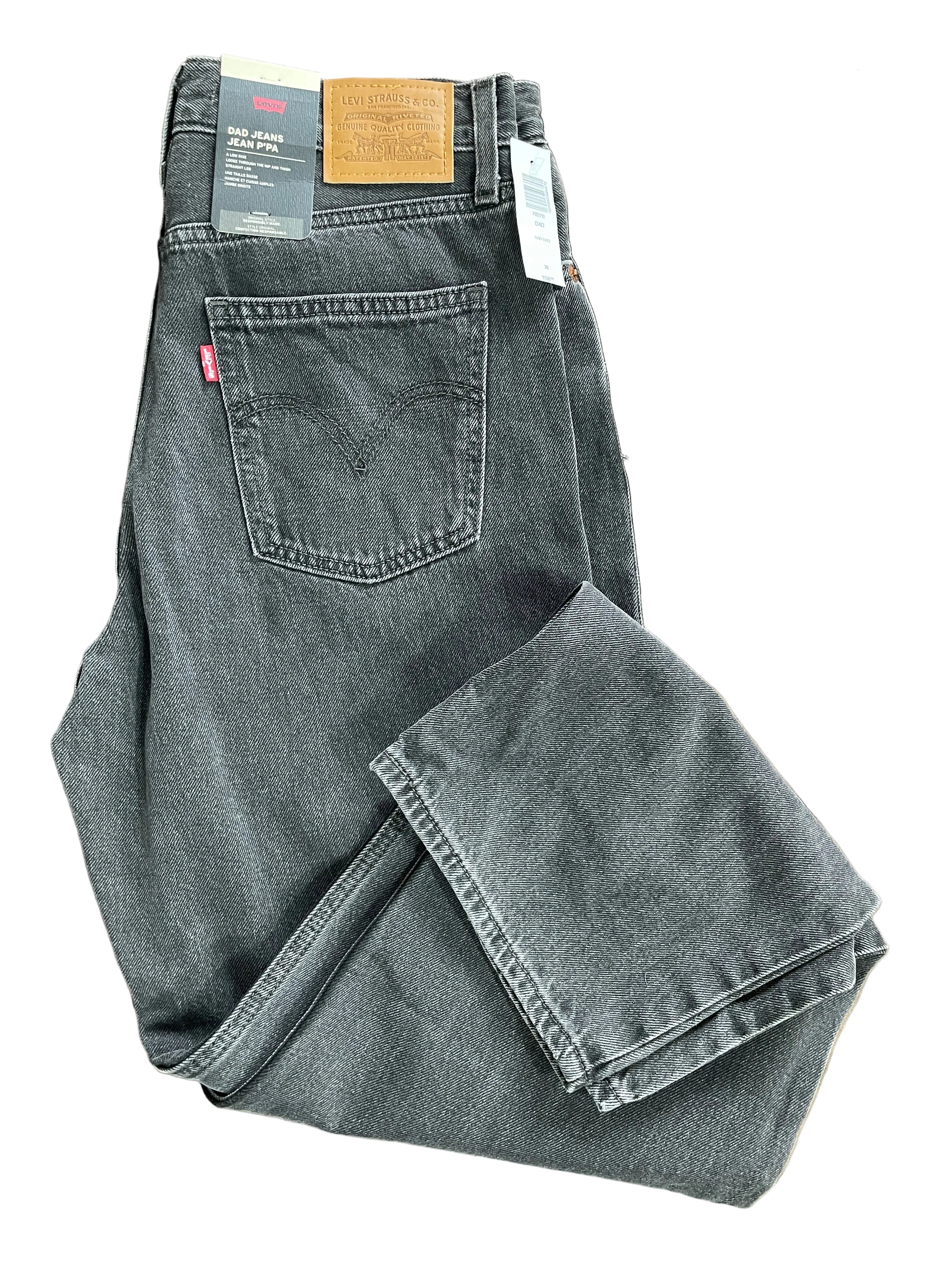 Size 28 Levi’s Dad Jeans Rad Dad Black Straight Leg Jeans Back