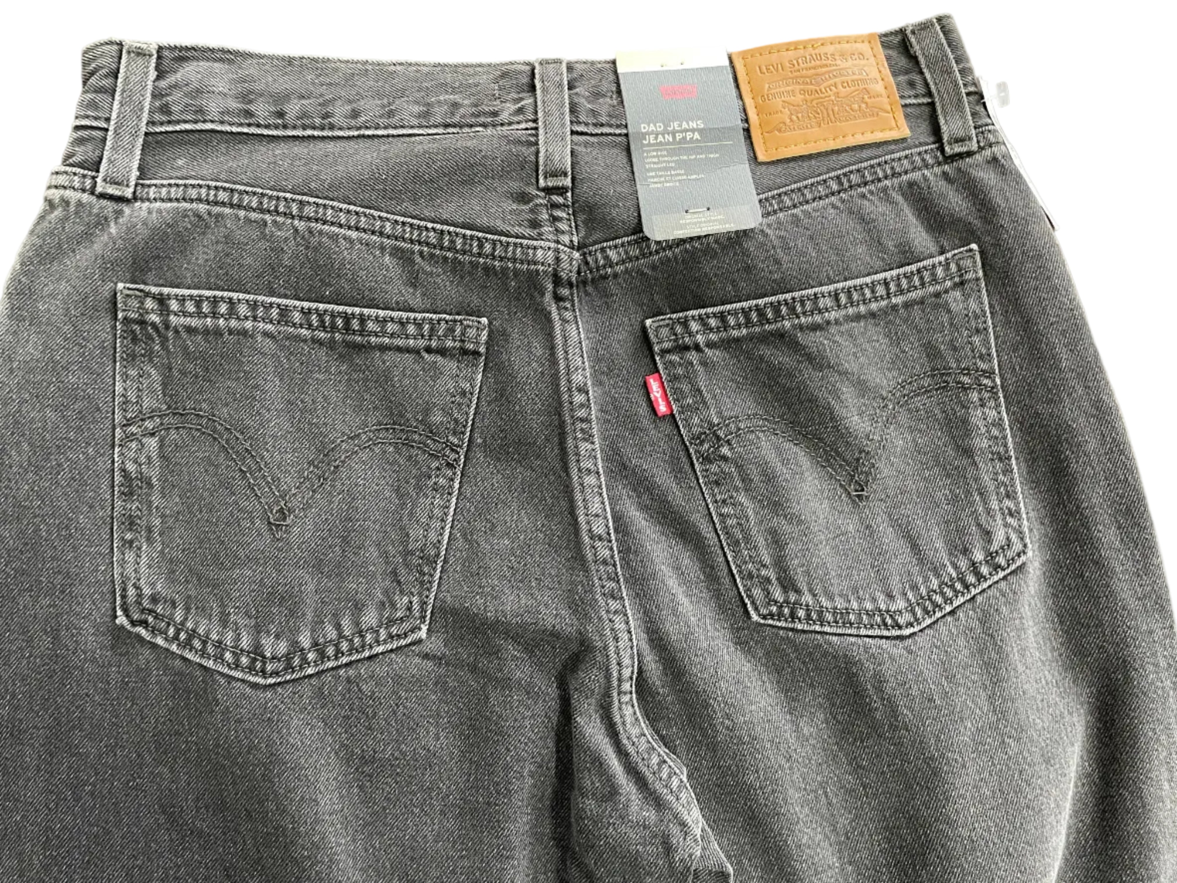 Size 28 Levi’s Dad Jeans Rad Dad Black Straight Leg Back Pocket Detail