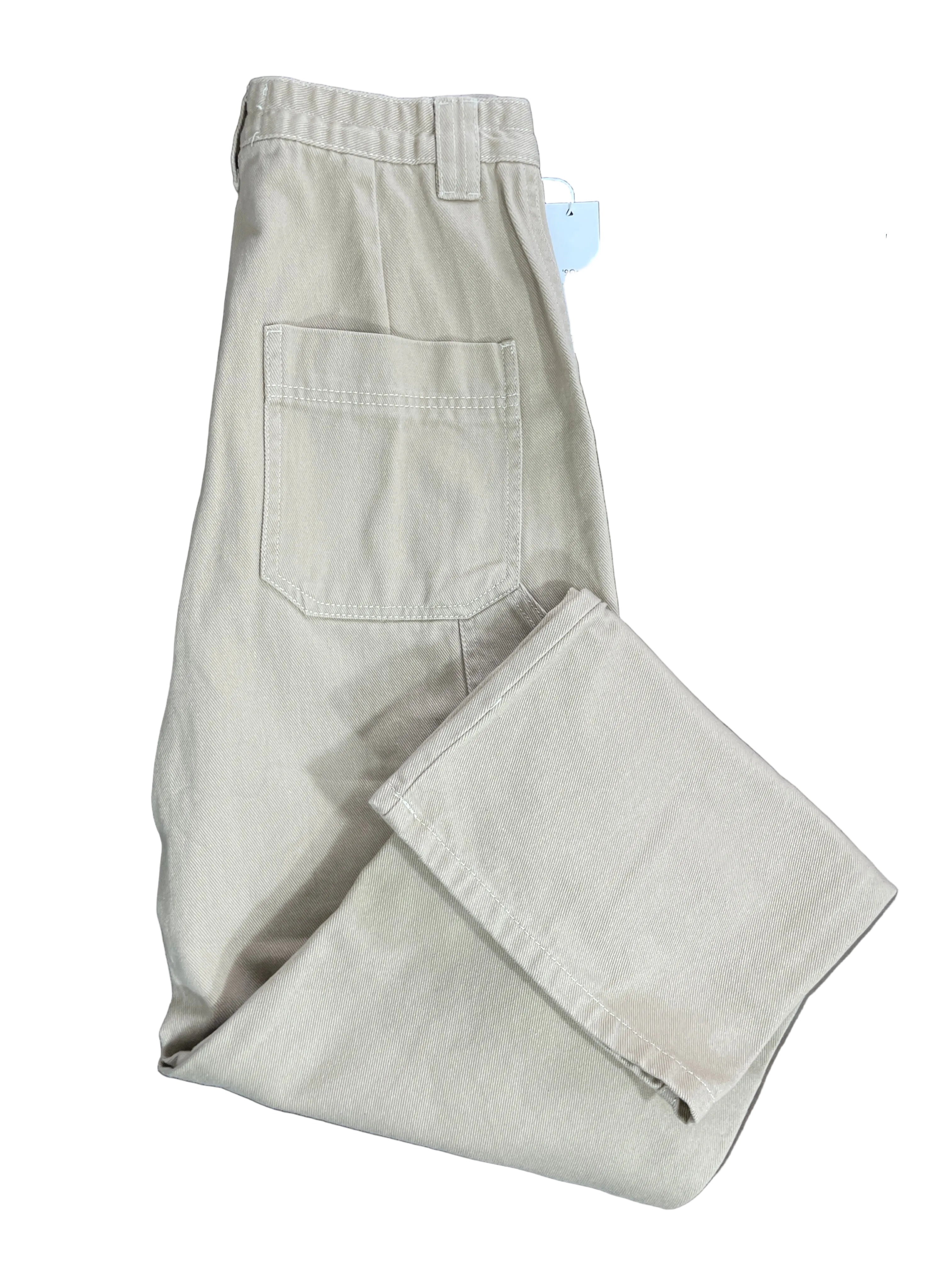 Size 7 Ardene Beige ’90s High Rise Cargo Pants Full View