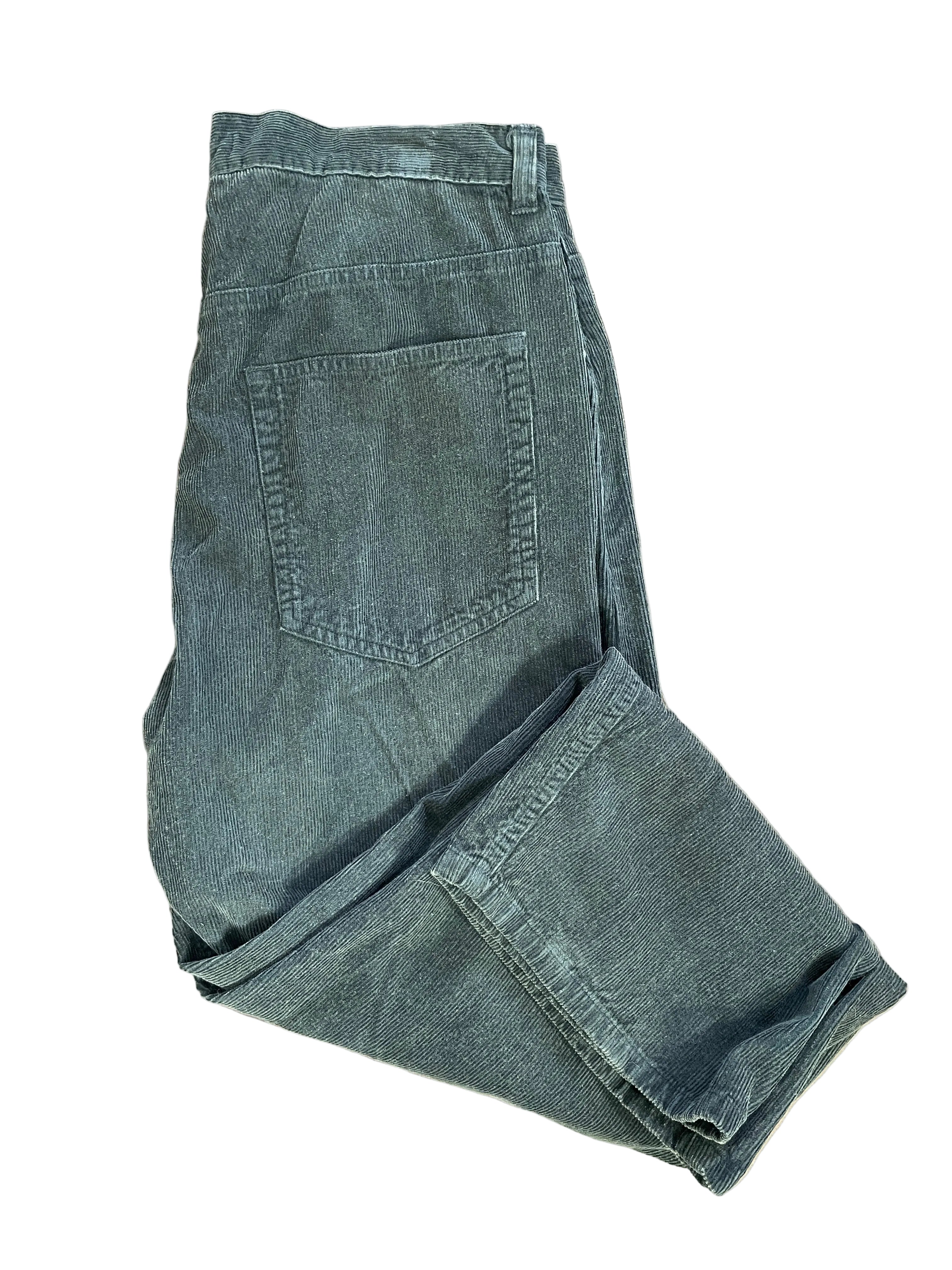 Size 30 Urban Outfitters Black Corduroy Cropped Pants Full View