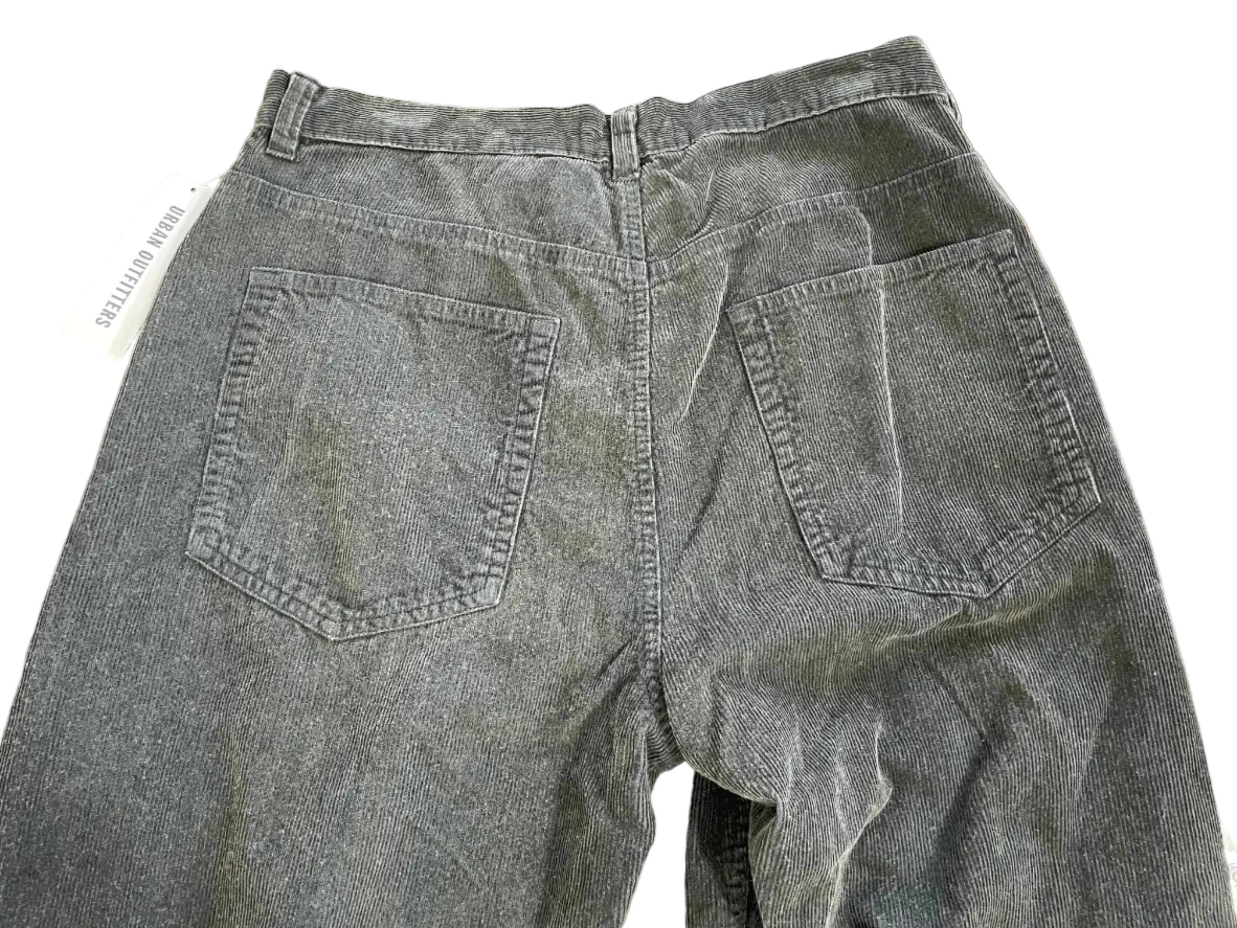 1. Size 30 Urban Outfitters Black Corduroy Cropped Pants Rear Patch Pockets