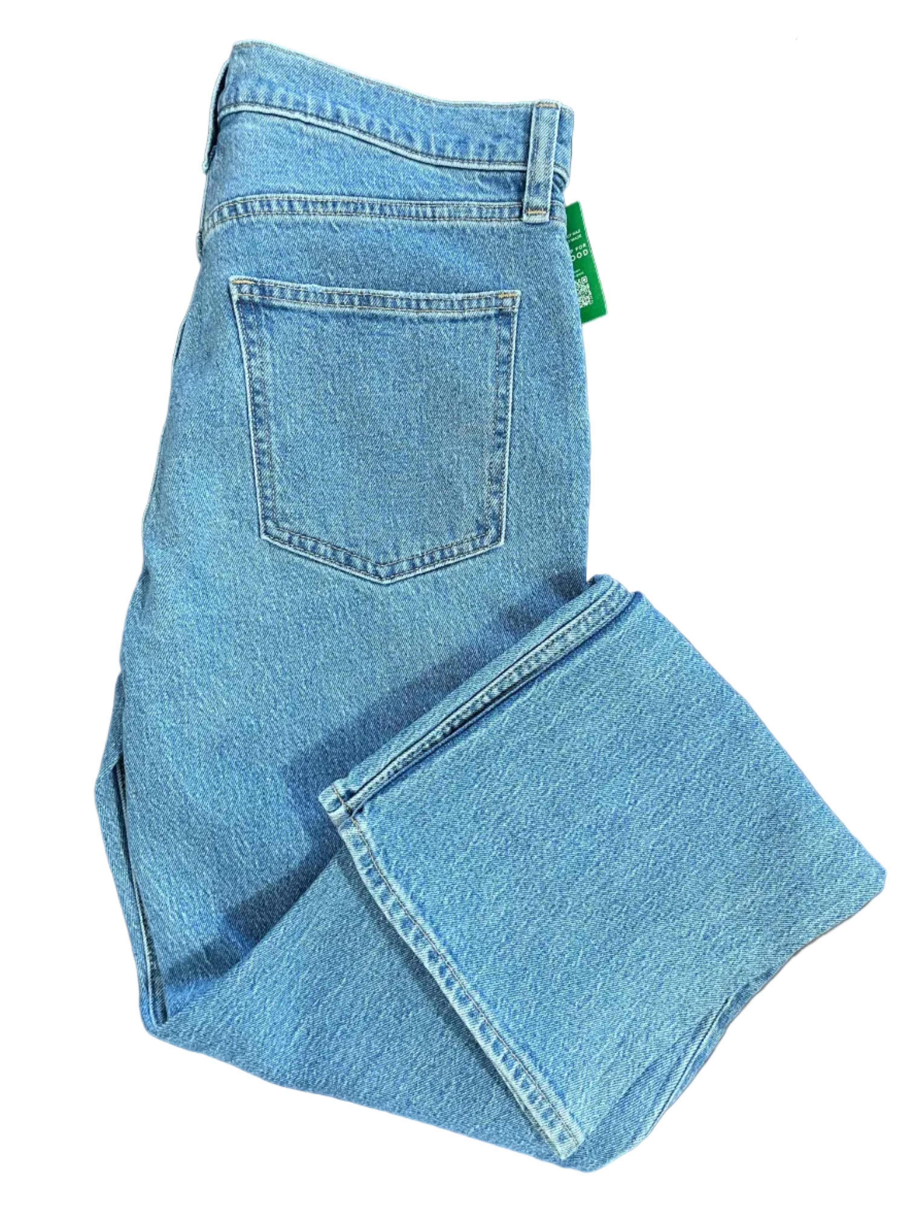 Size 29 Gap High Rise ’90s Straight Light Wash Blue Jeans NWT Full View