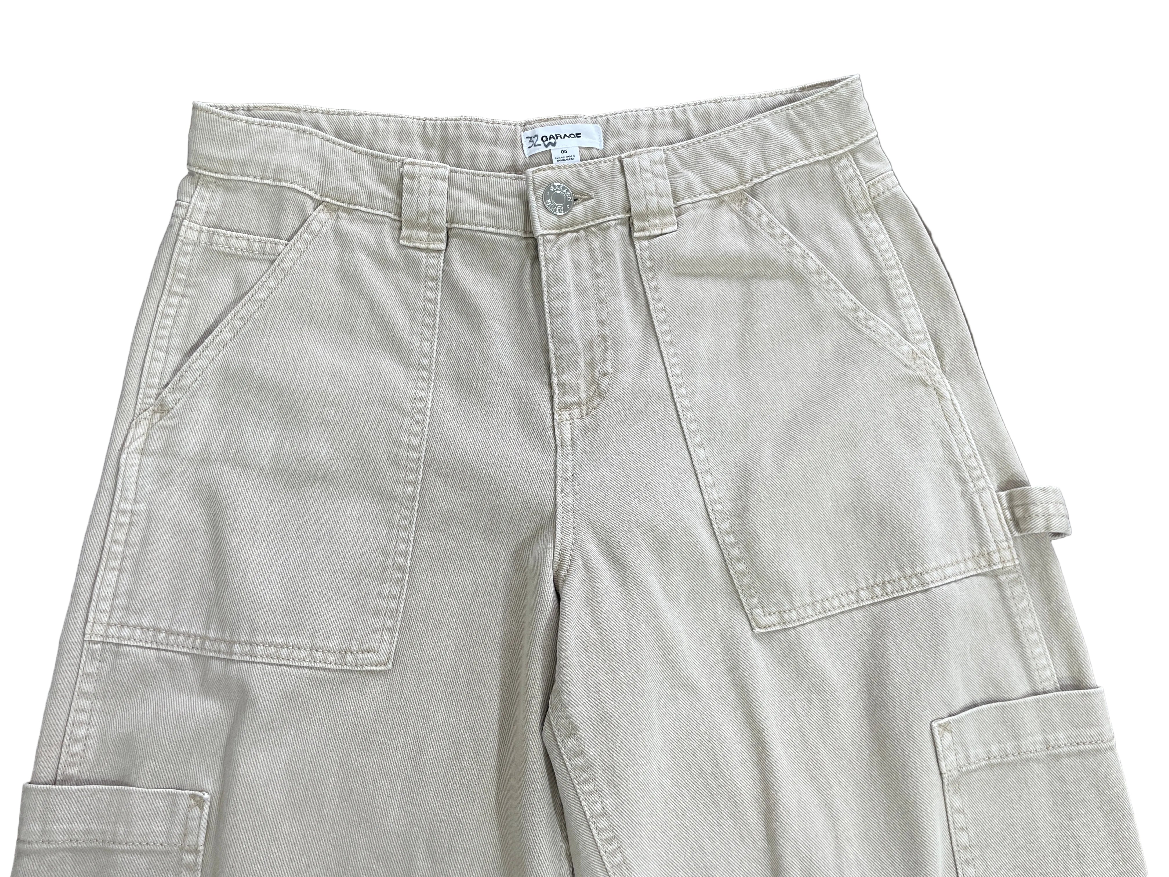 Medium Garage Beige Carpenter Utility Pants Front Patch Pockets