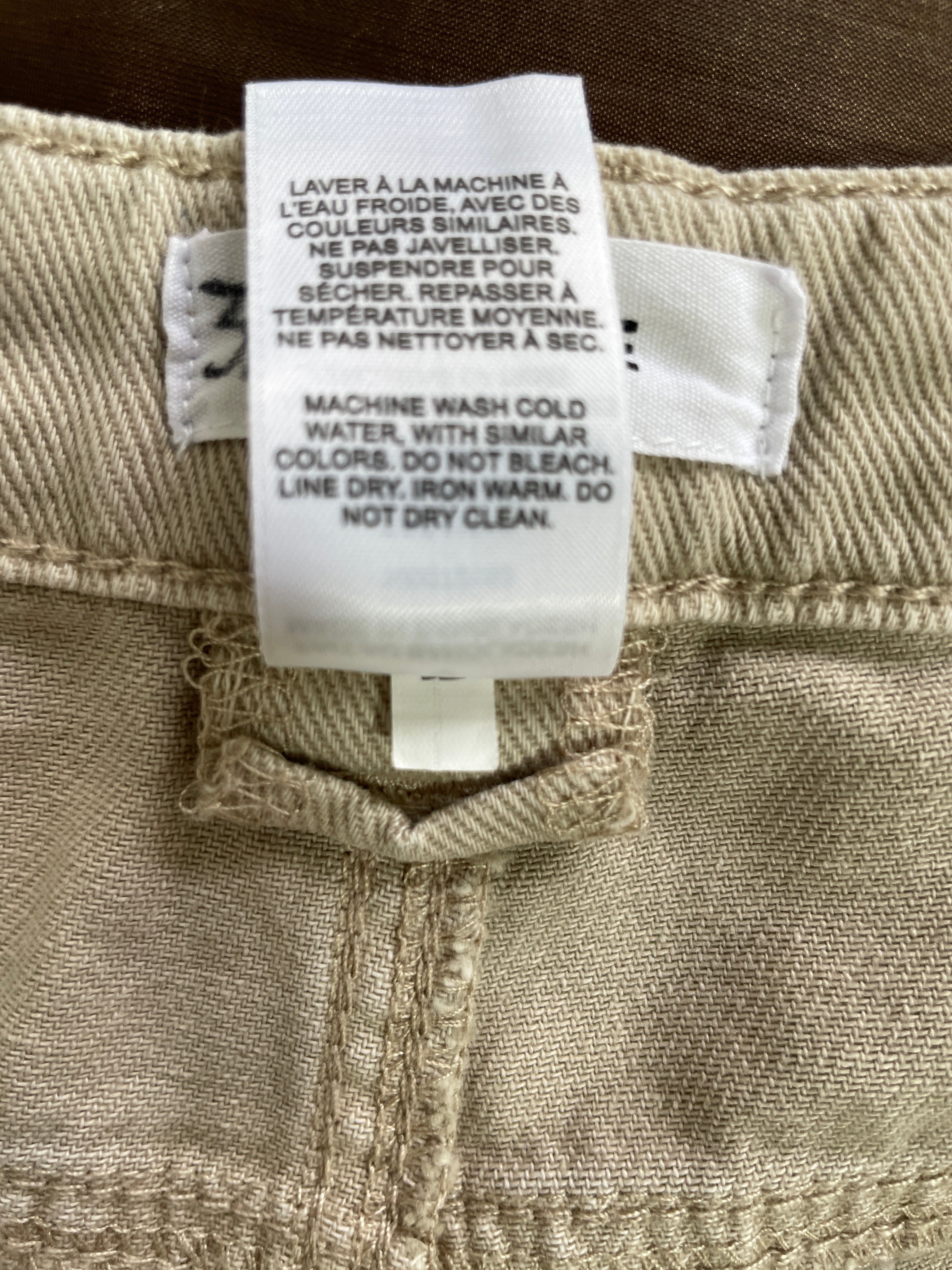 Medium Garage Beige Carpenter Utility Pants Care Label