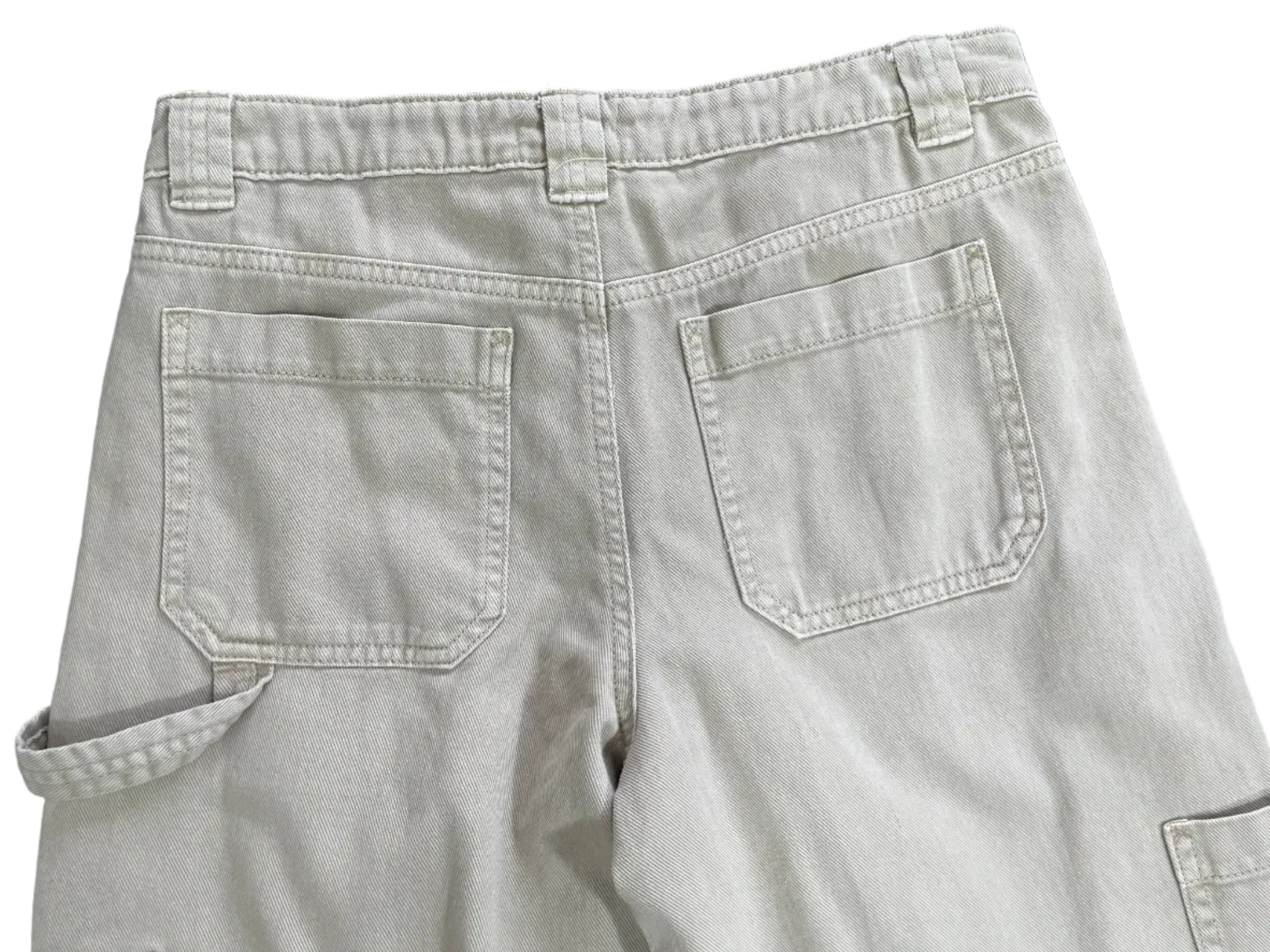 1. Medium Garage Beige Carpenter Utility Pants Back Patch Pockets