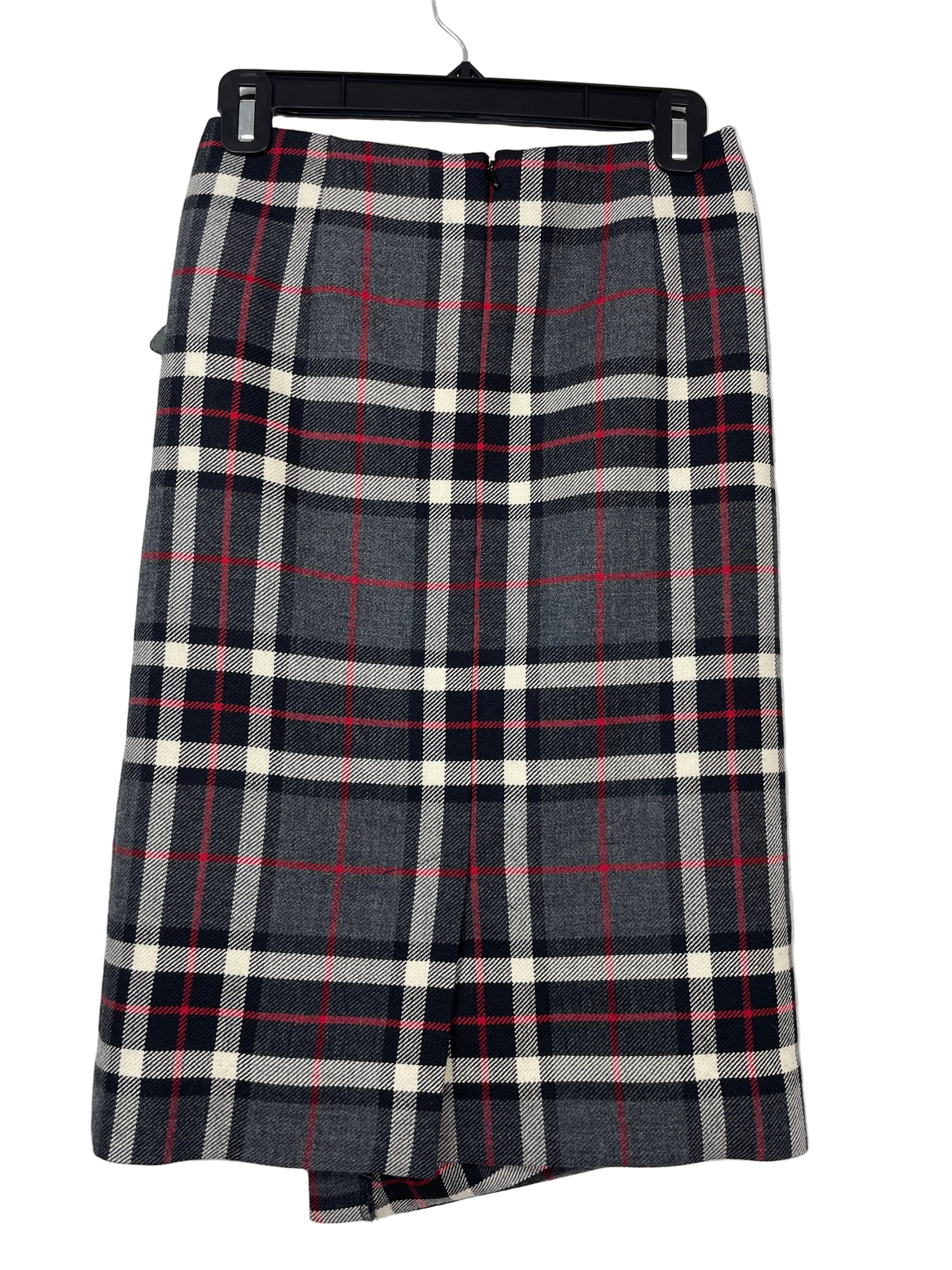 Size 8 Vintage Marchbrae Edinburgh Grey Tartan Wool Skirt Back
