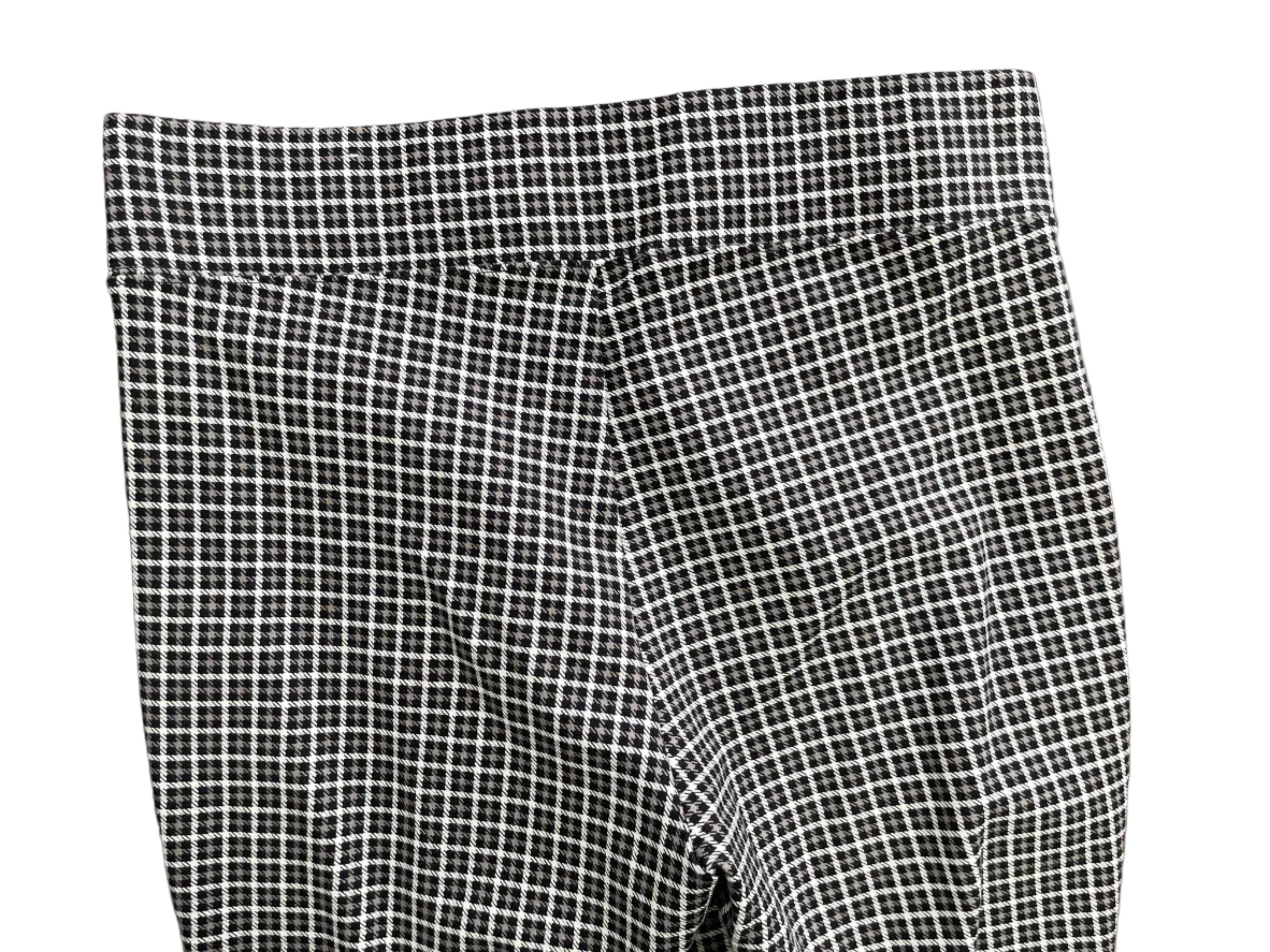 Size S Old Navy Stevie houndstooth check slim pants fabric pattern and seams