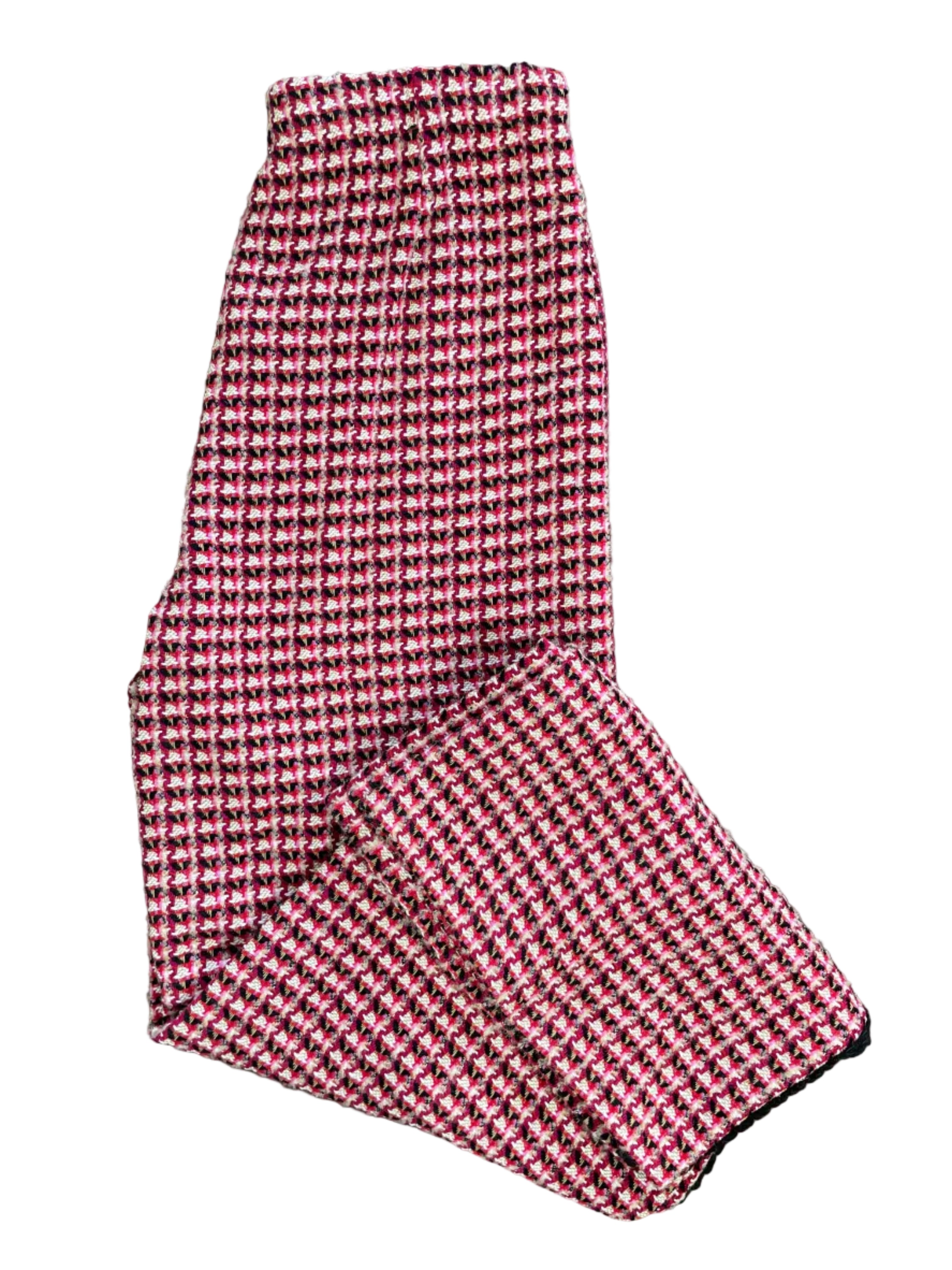 Maje multicolour bouclé tweed wide leg pants available XS and Medium front view