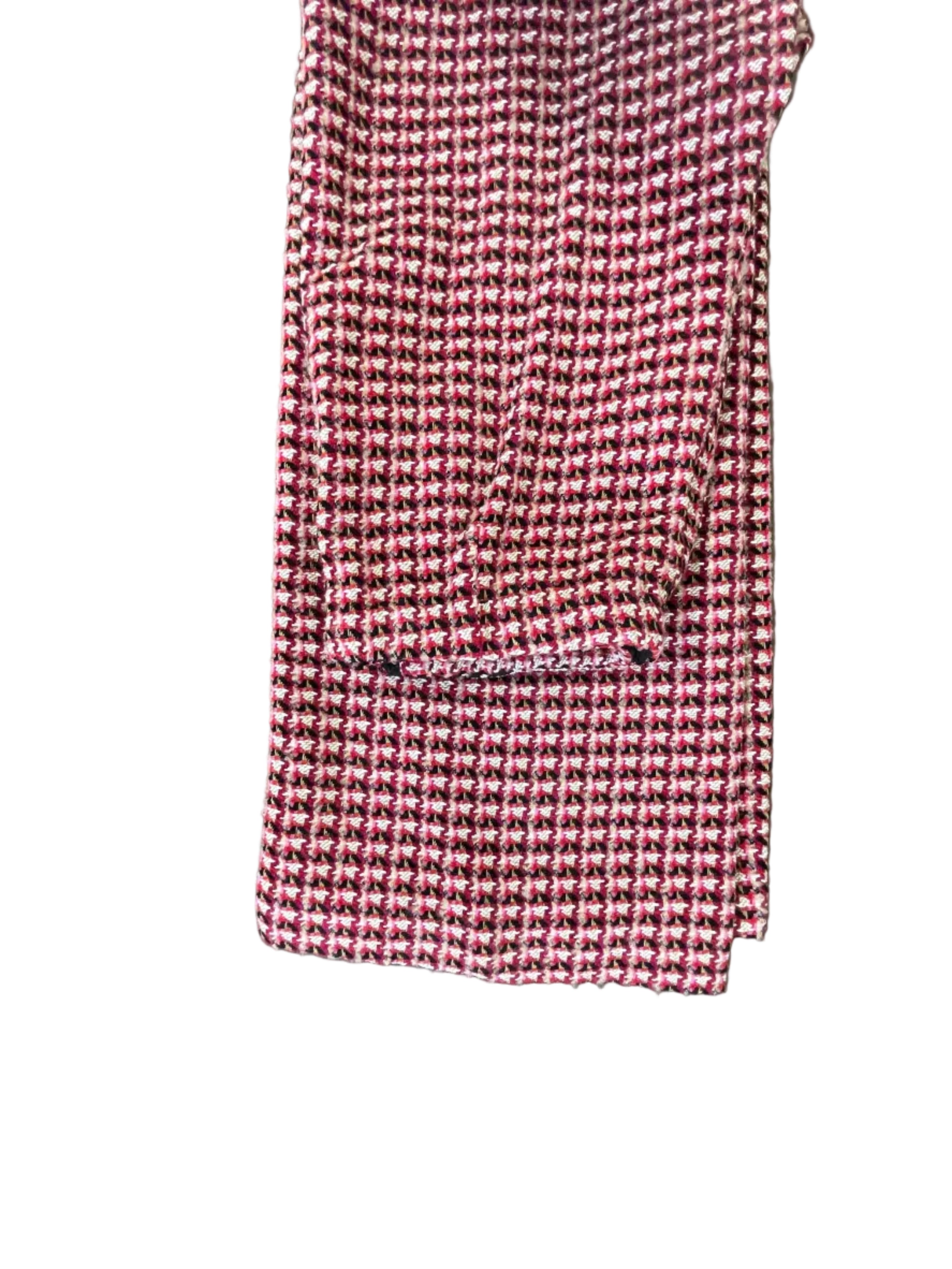 - Maje multicolour tweed pants available XS and Medium wide leg hem detail