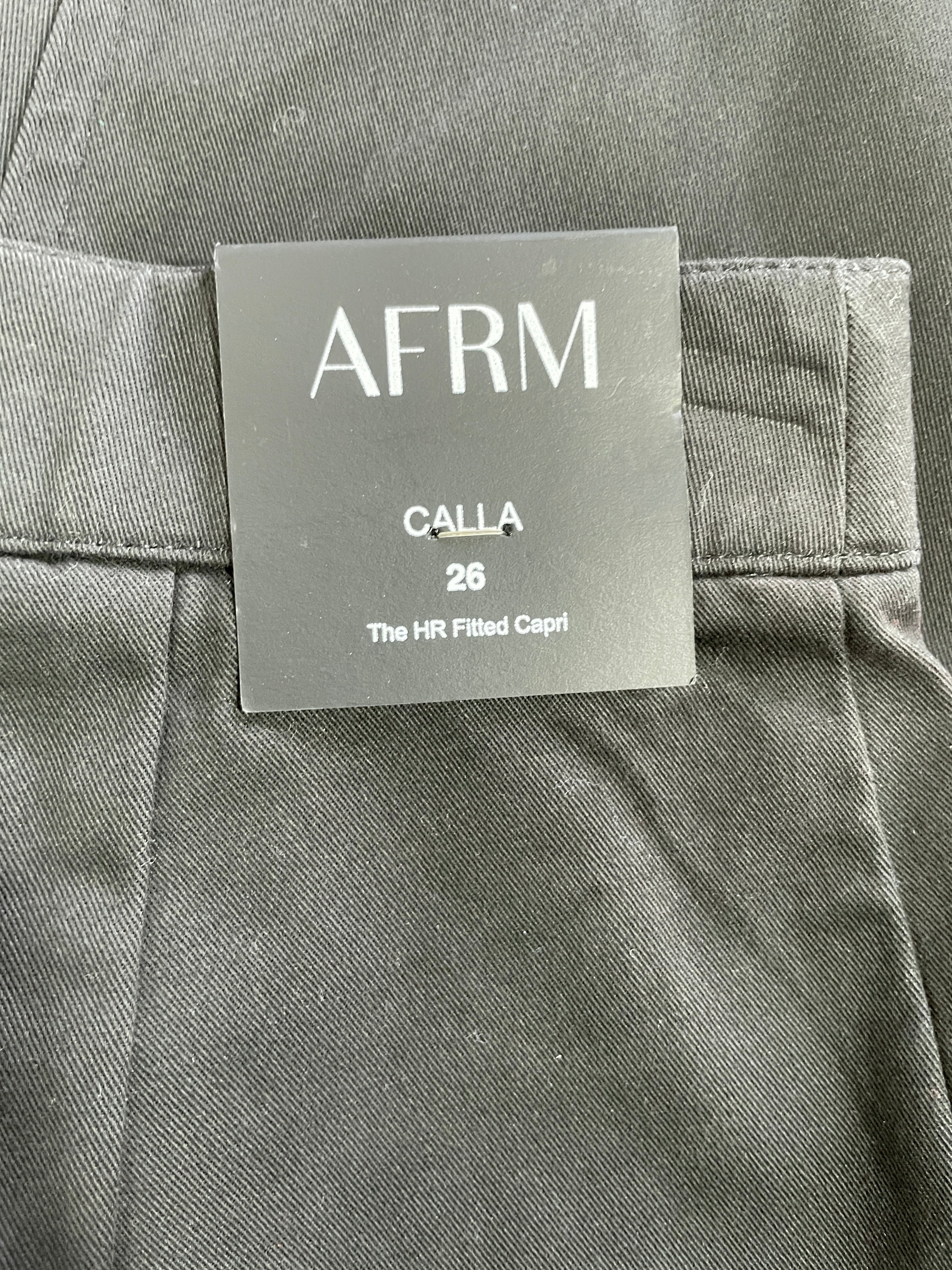 AFRM Calla high rise fitted capri pants style label size 26