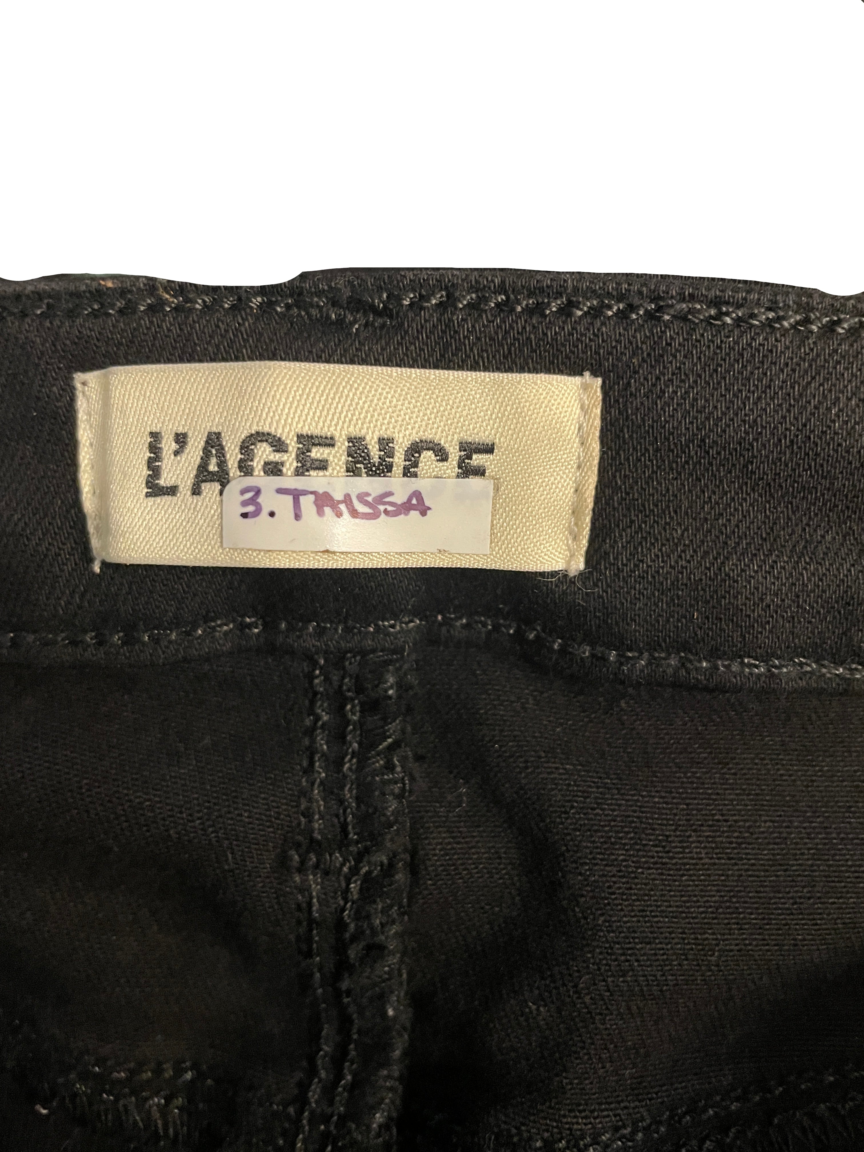 1. Size 28 L'AGENCE Selma black jeans Yellowjackets Taissa production wardrobe sticker