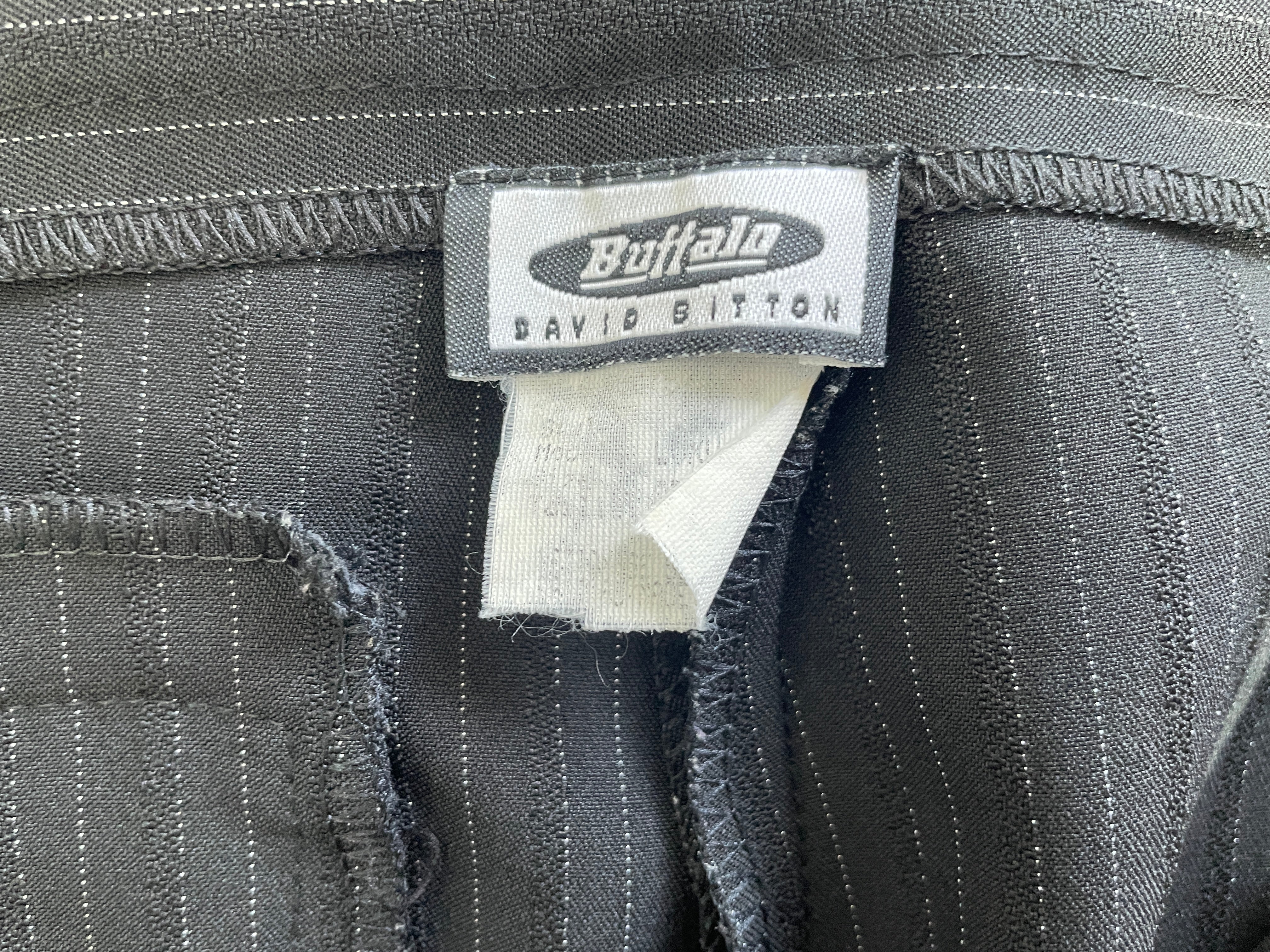 Buffalo by David Bitton original brand label on vintage pinstripe dress pants