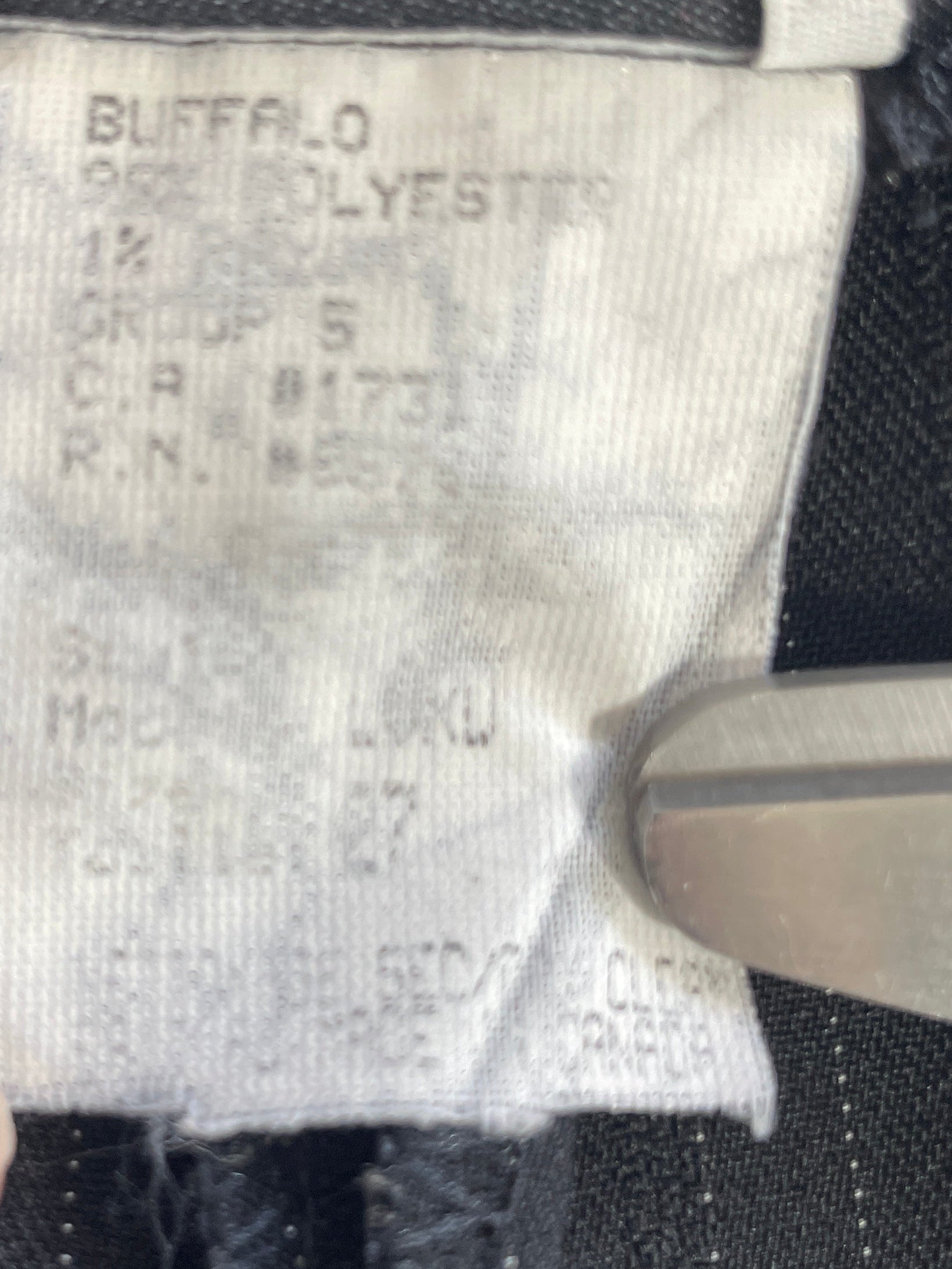Buffalo David Bitton vintage trousers faded fabric composition and care label