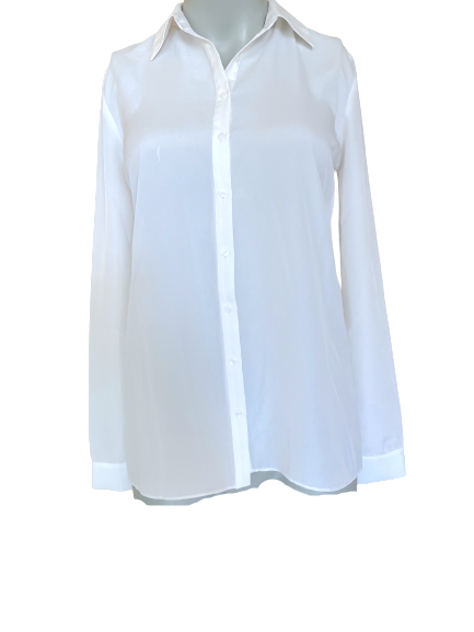 White shirt on a mannequin against a white background