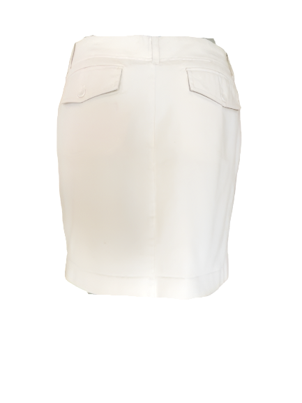 White skirt on a white background