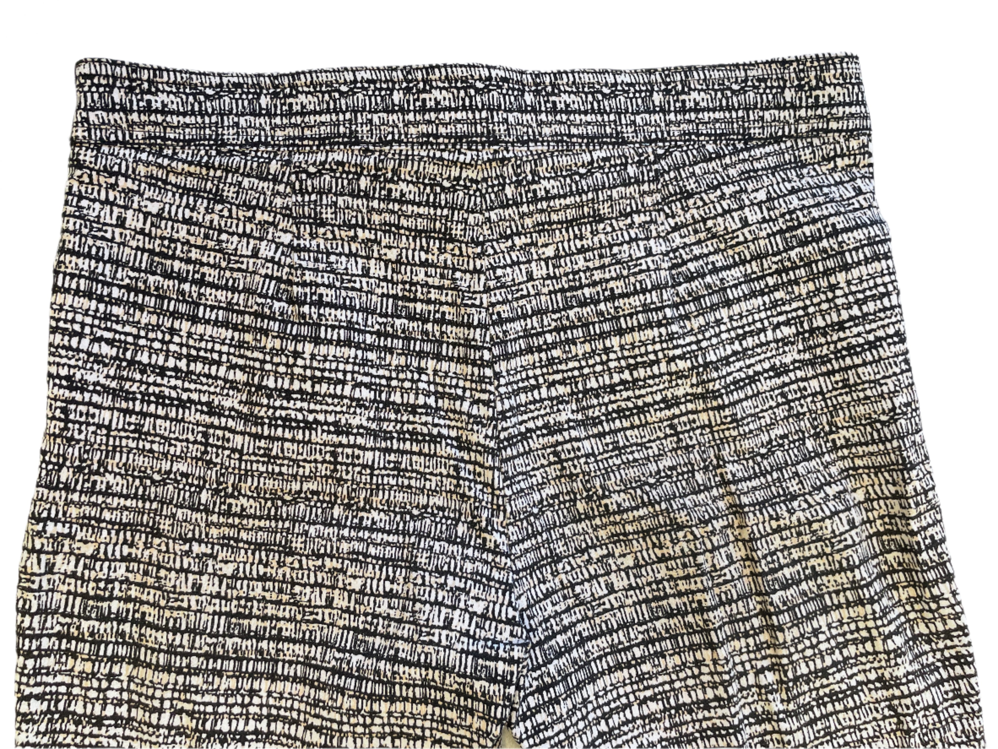 89th & Madison black and white patterned pull-on pants