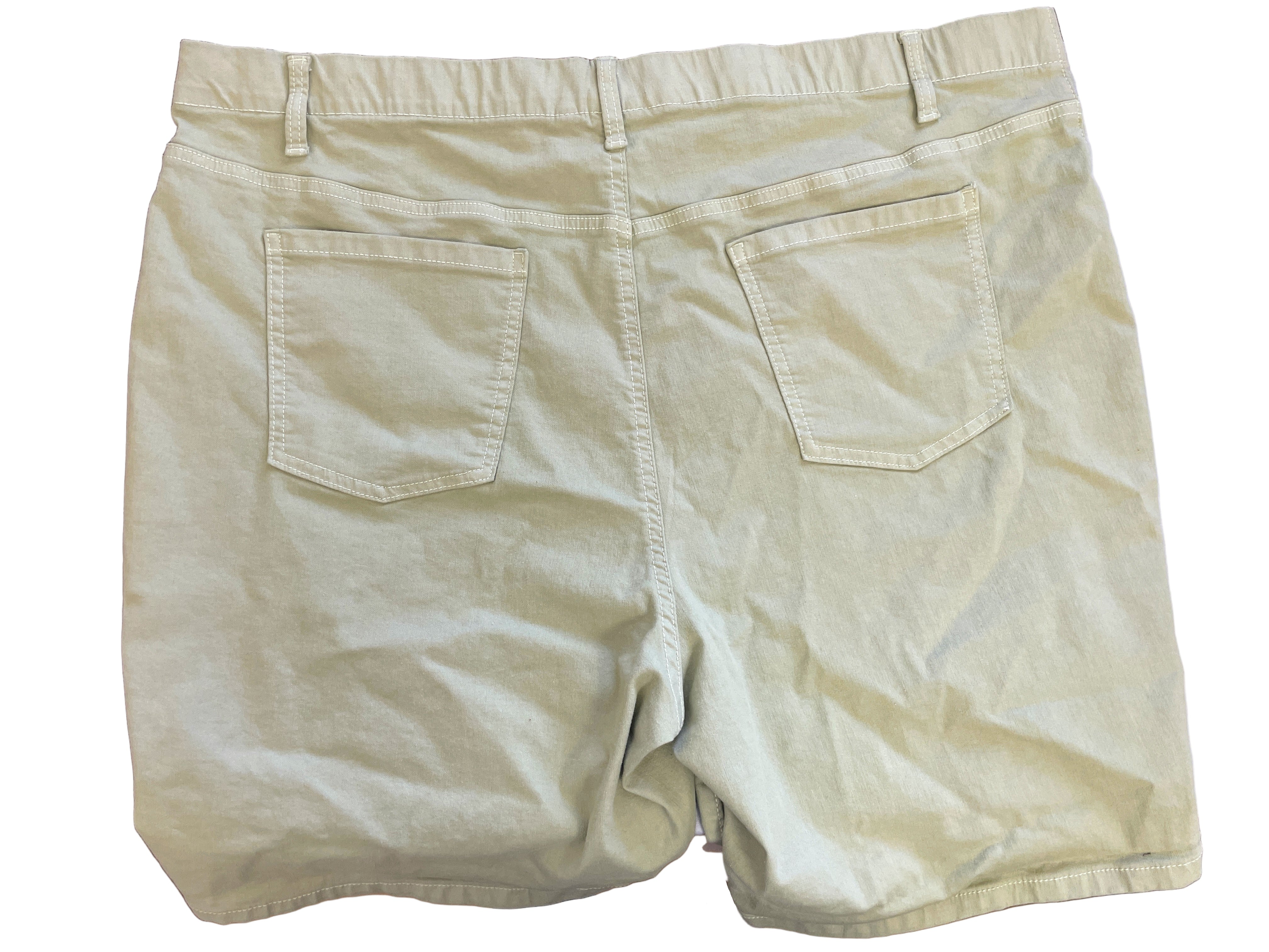 Back view of George light green pull-on shorts with back pockets