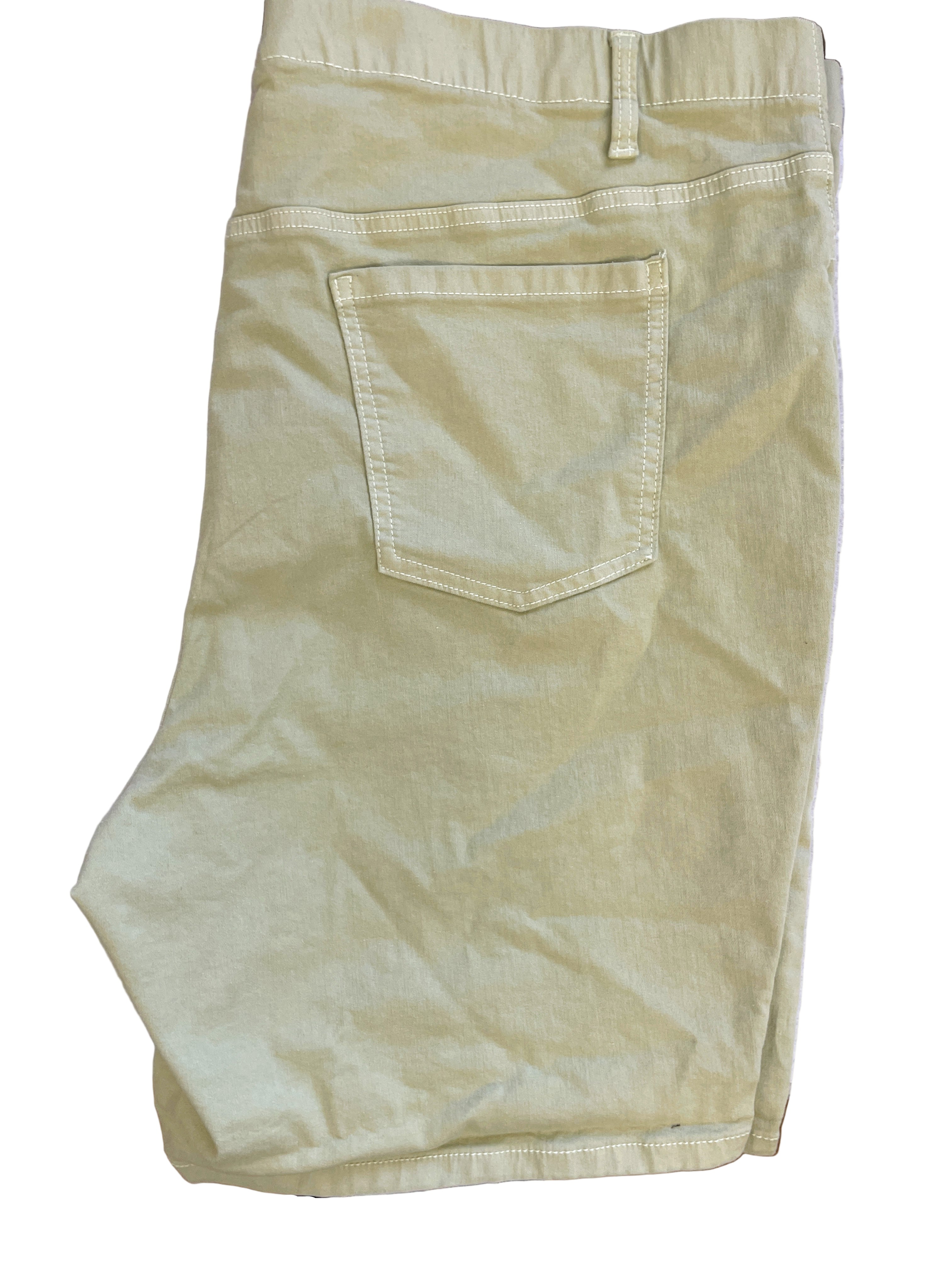 Side view of George light green pull-on shorts
