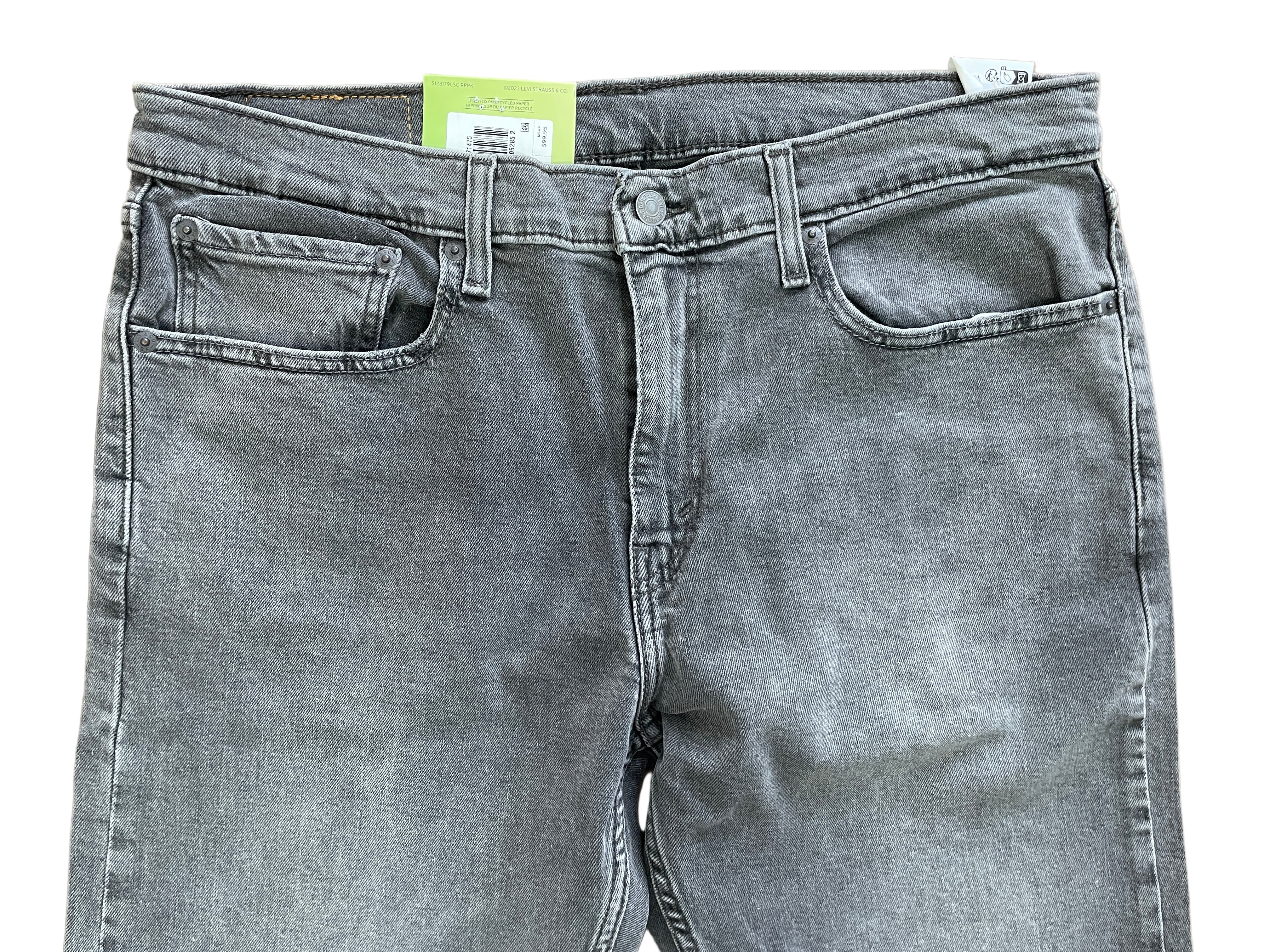levi's 502 taper men's jeans grey front view