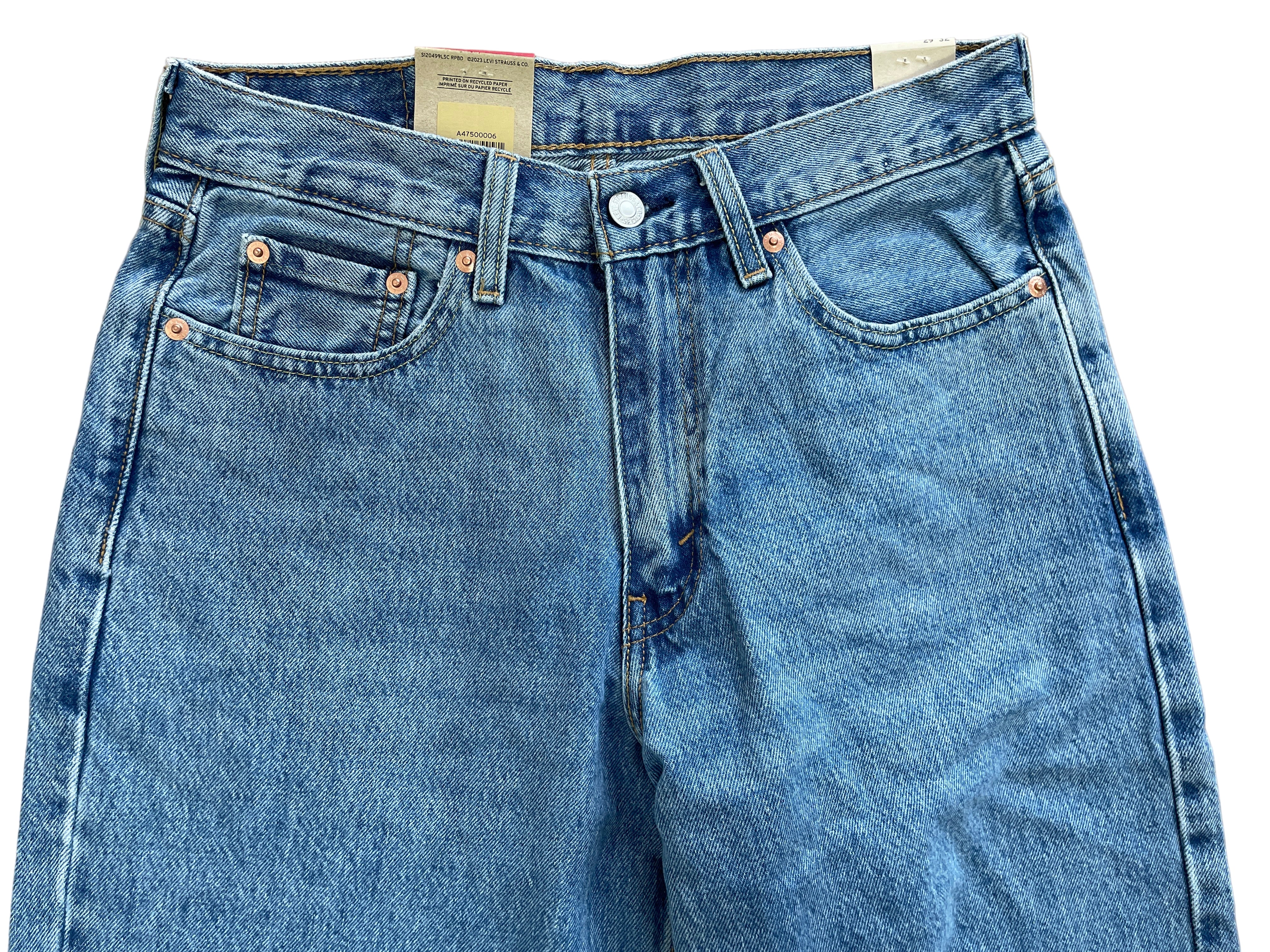 levi's 578 baggy men's jeans light wash front view