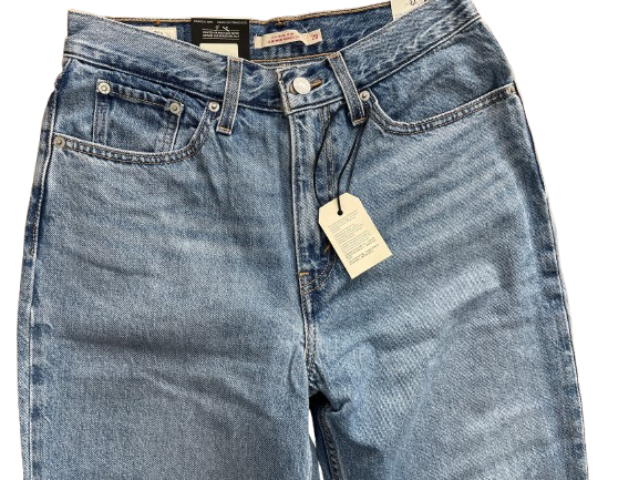 levi's '80s mom jeans light wash 28x30 front view