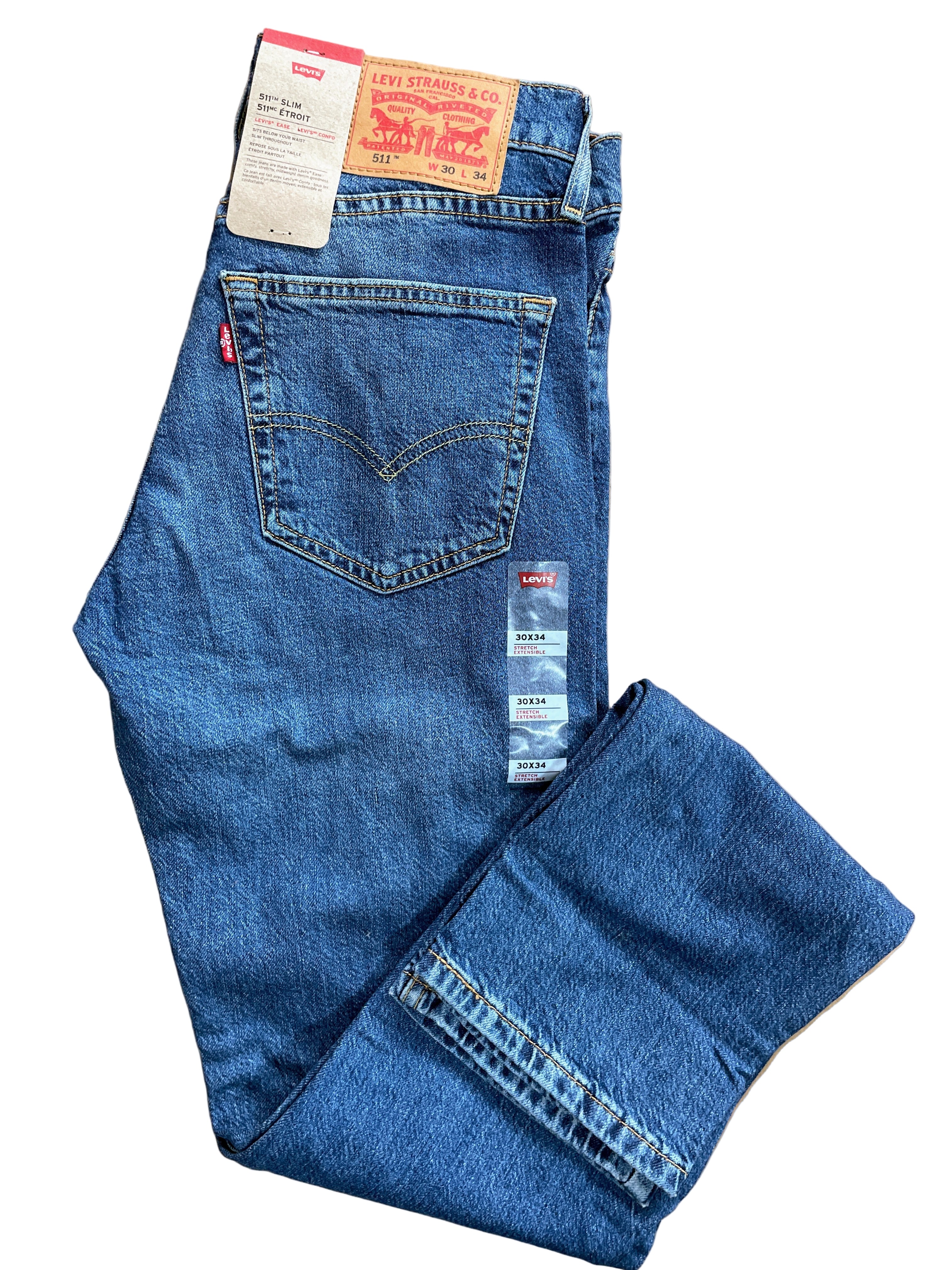 levi's 511 slim men's jeans medium wash 30x34