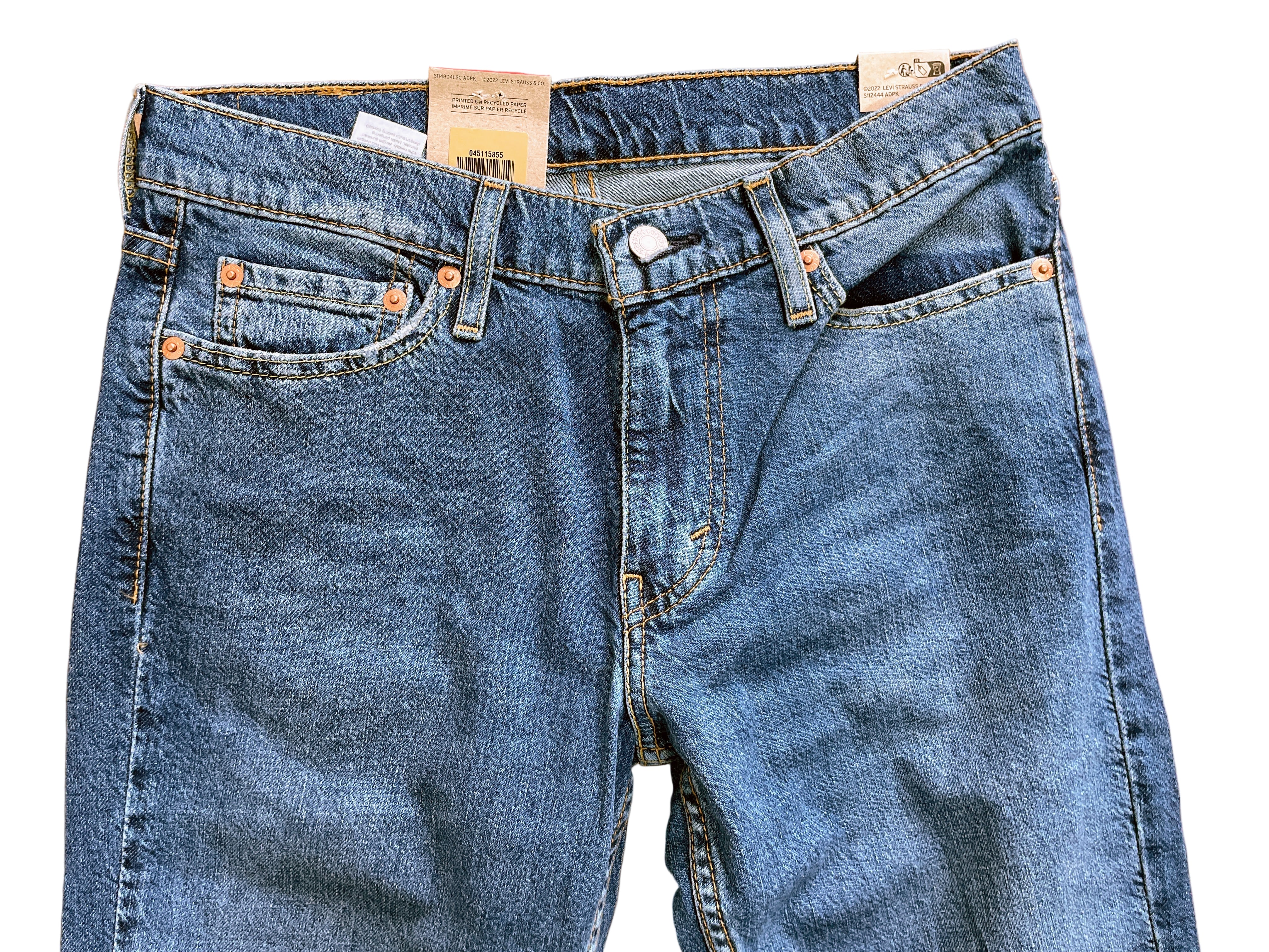 levi's 511 slim men's jeans medium wash 30x34 front view