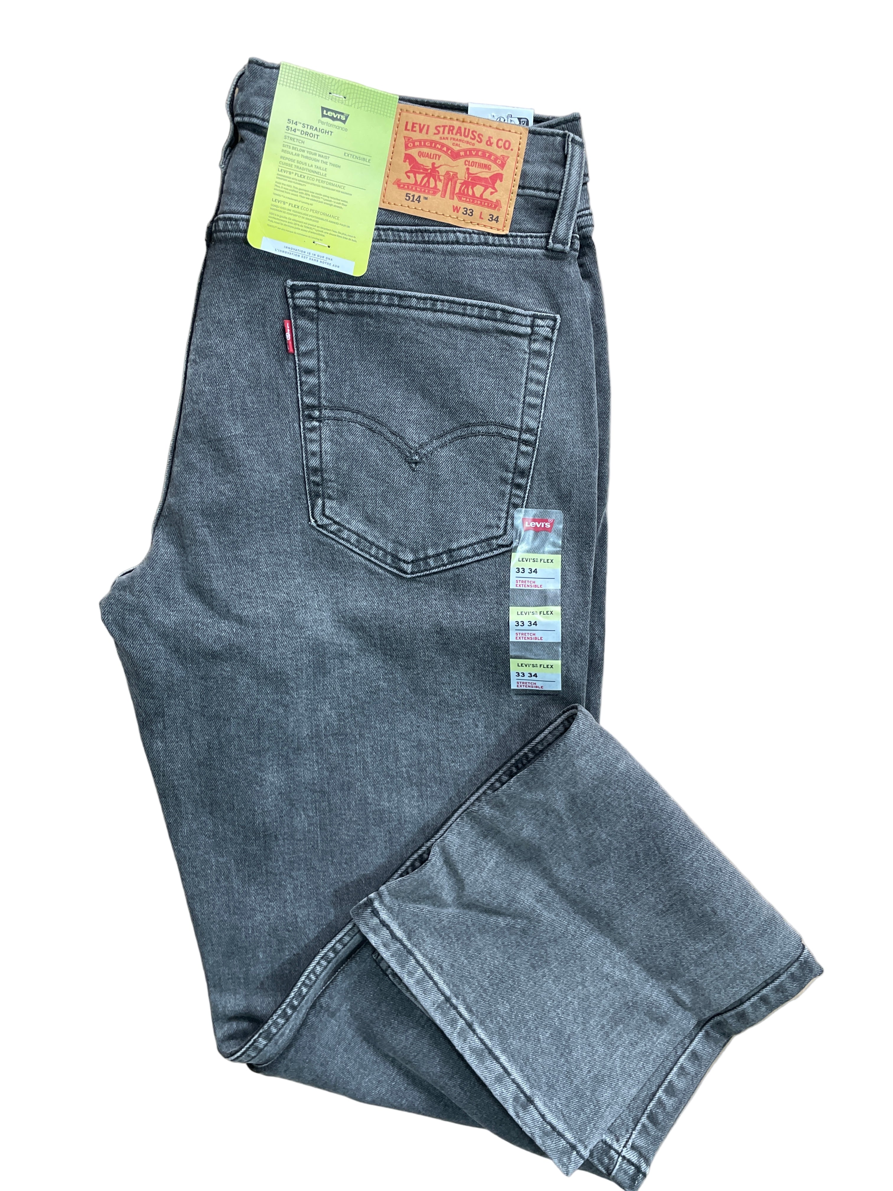 Levi's 514 grey men's jeans size 33x34