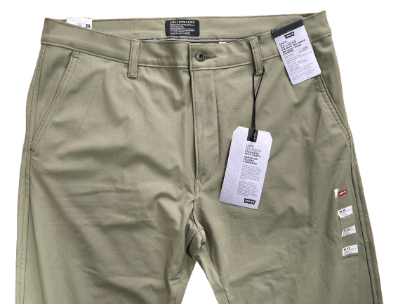 Green Levi's XX Chino Standard Tech Pants men's size 36/32 front view