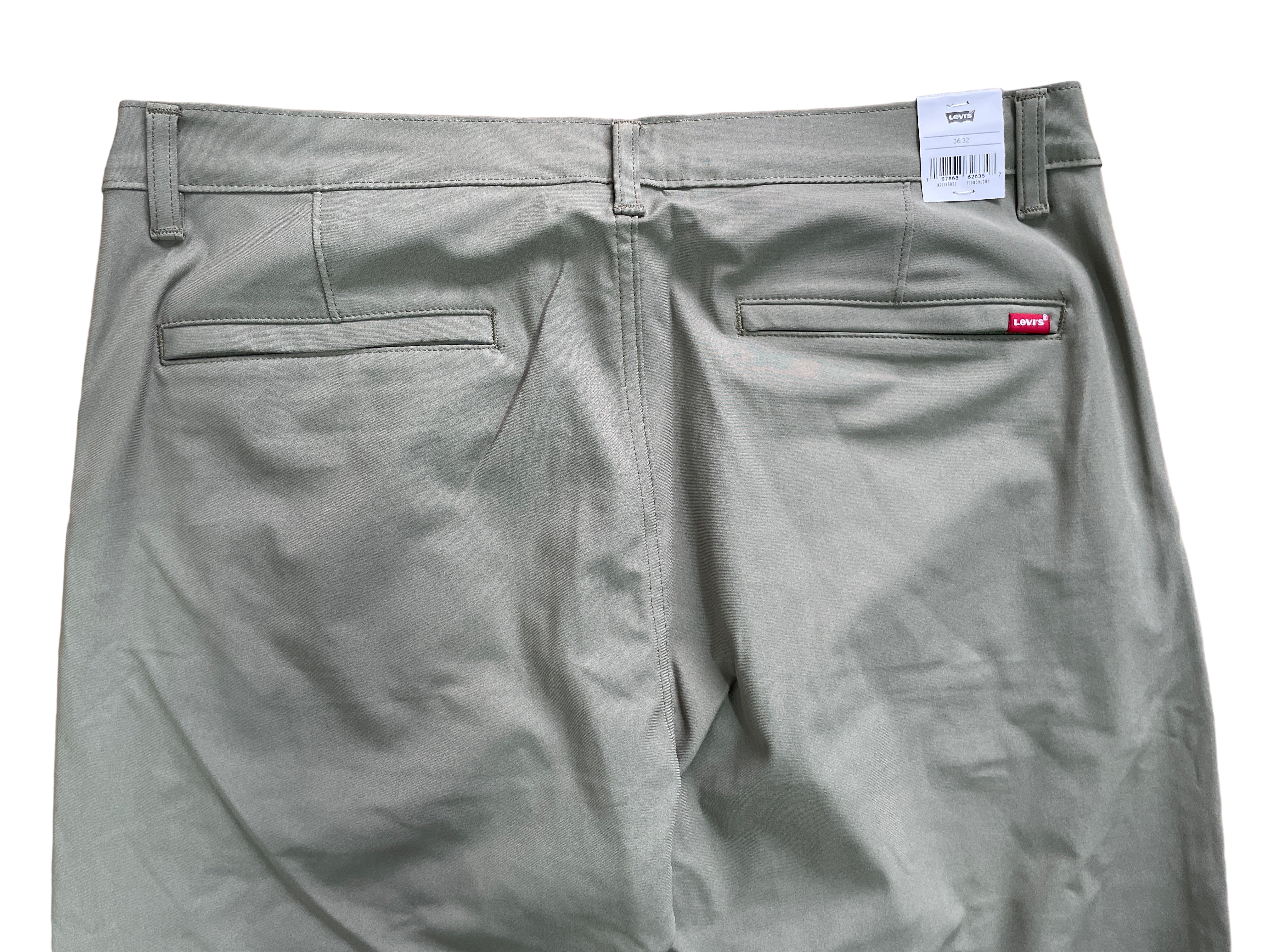 Green Levi's XX Chino Standard Tech Pants men's size 36/32 back view