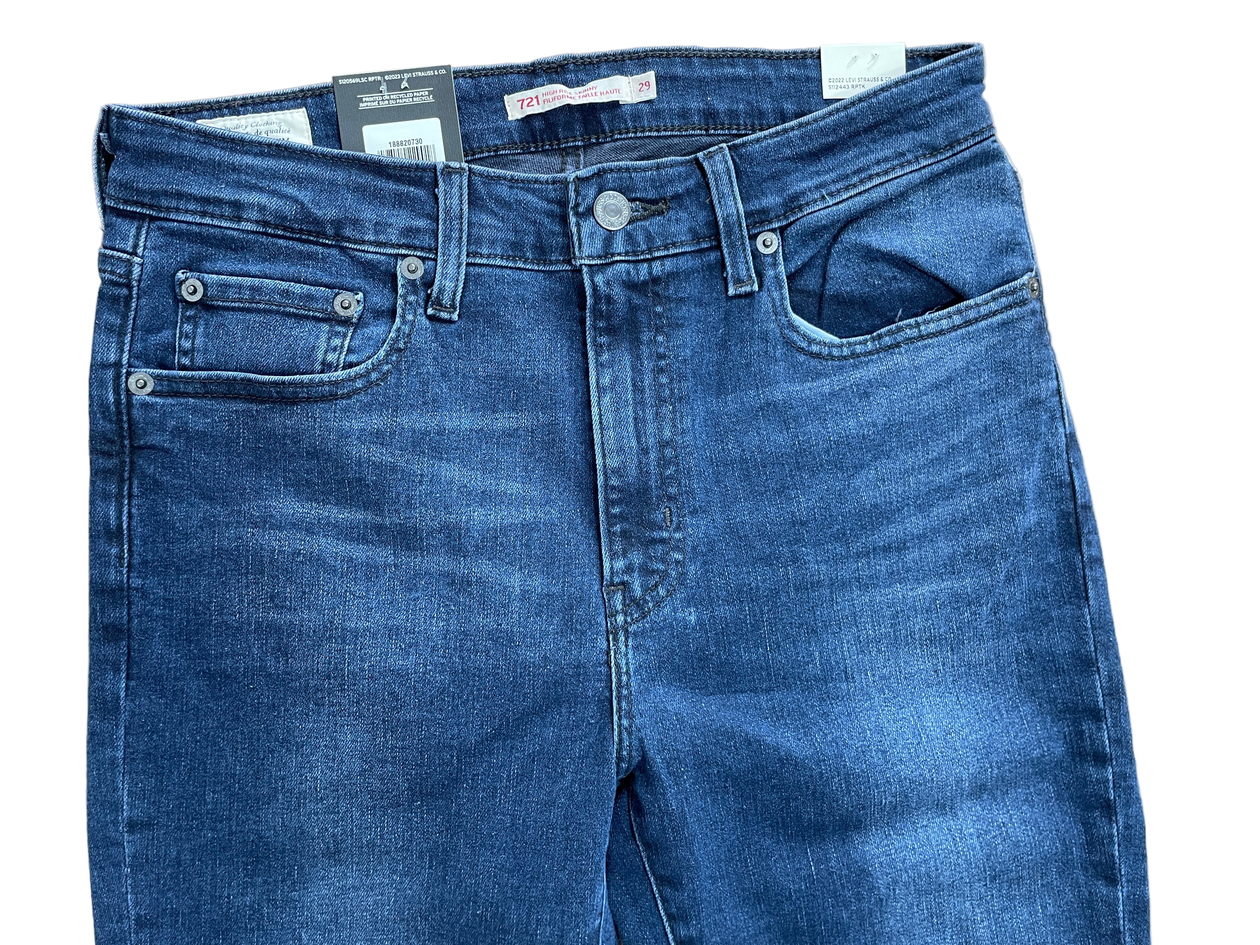 levi's 721 high-rise skinny women's jeans stellar stretch front view