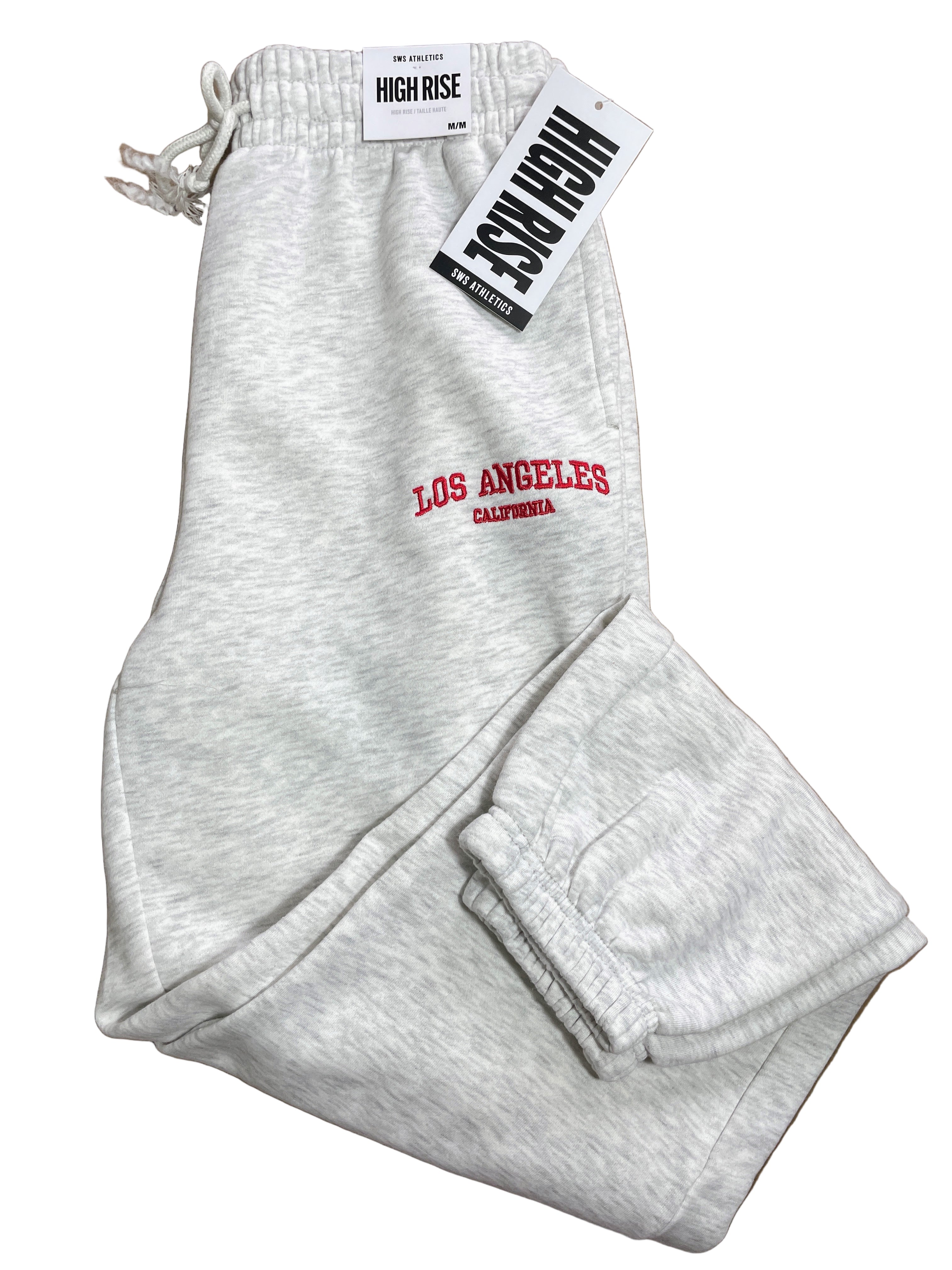 sws athletics high rise sweatpants grey los angeles california