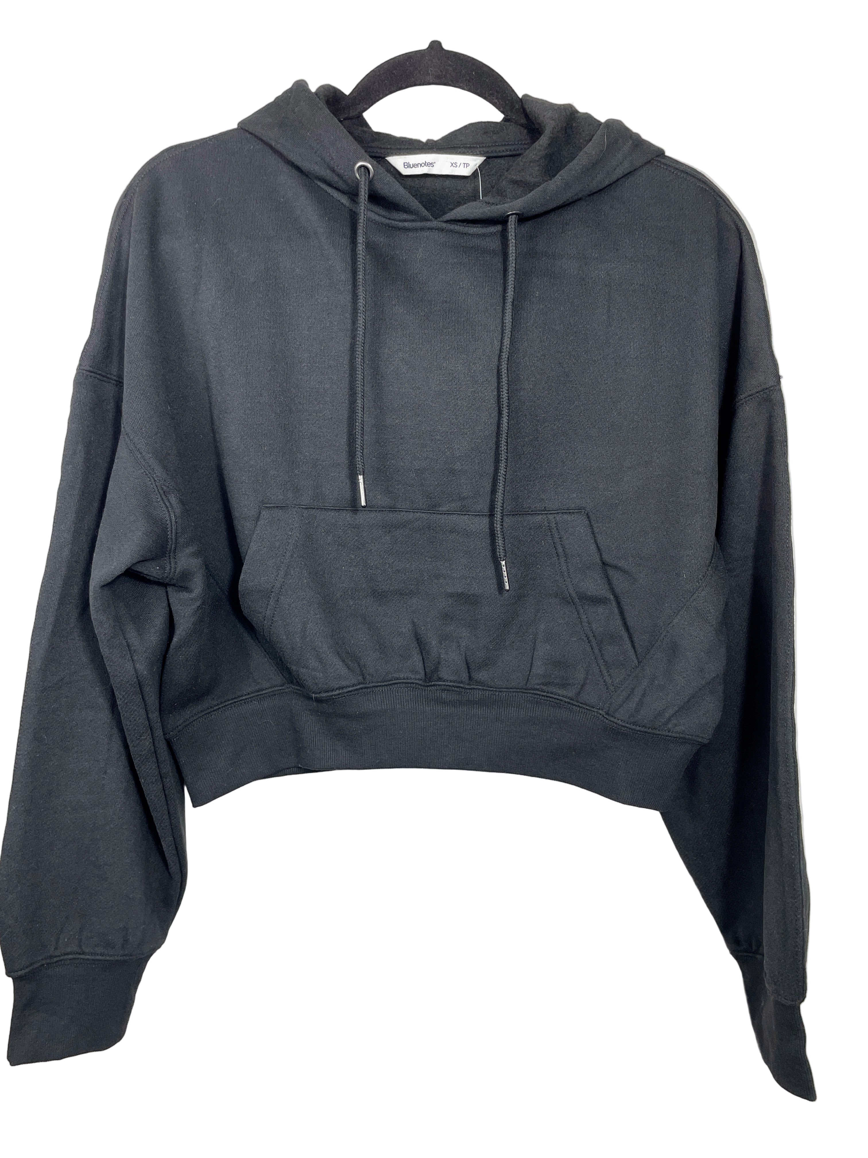 bluenotes black cropped hoodie