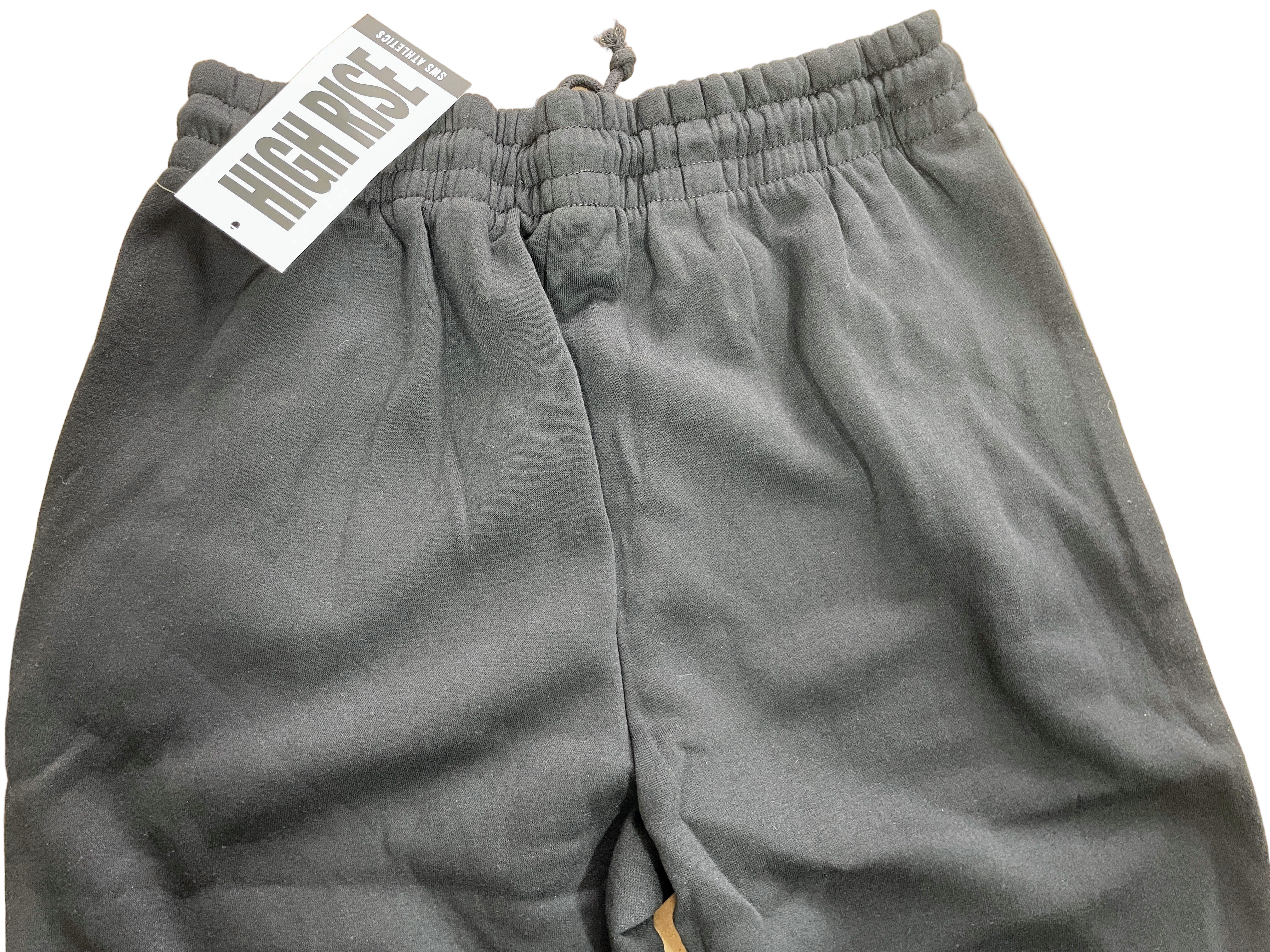 Black NYC USA sweatpants back view