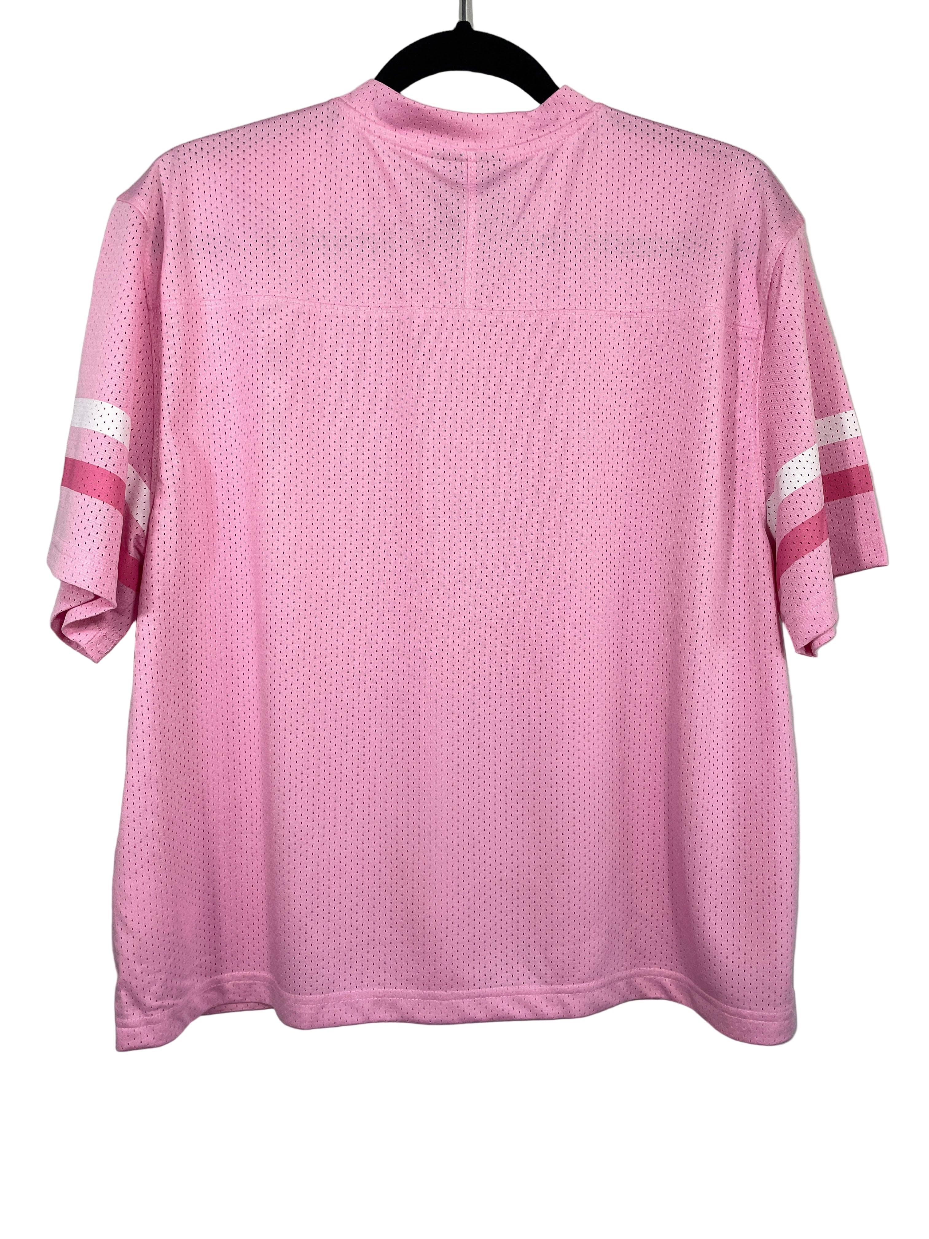 Pink North Western mesh jersey with Los Angeles 26 graphic back view