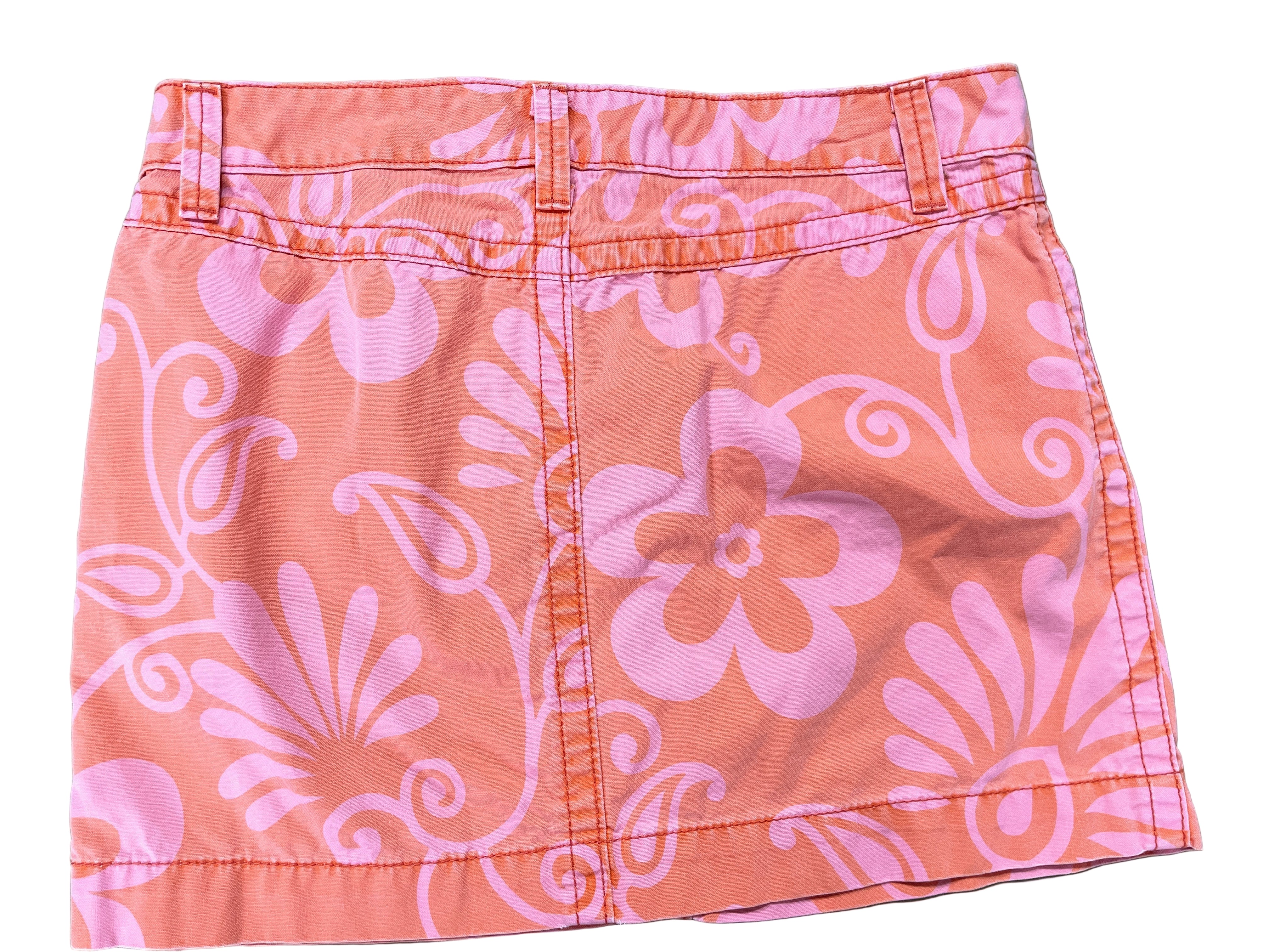 GAP floral denim mini skirt back view