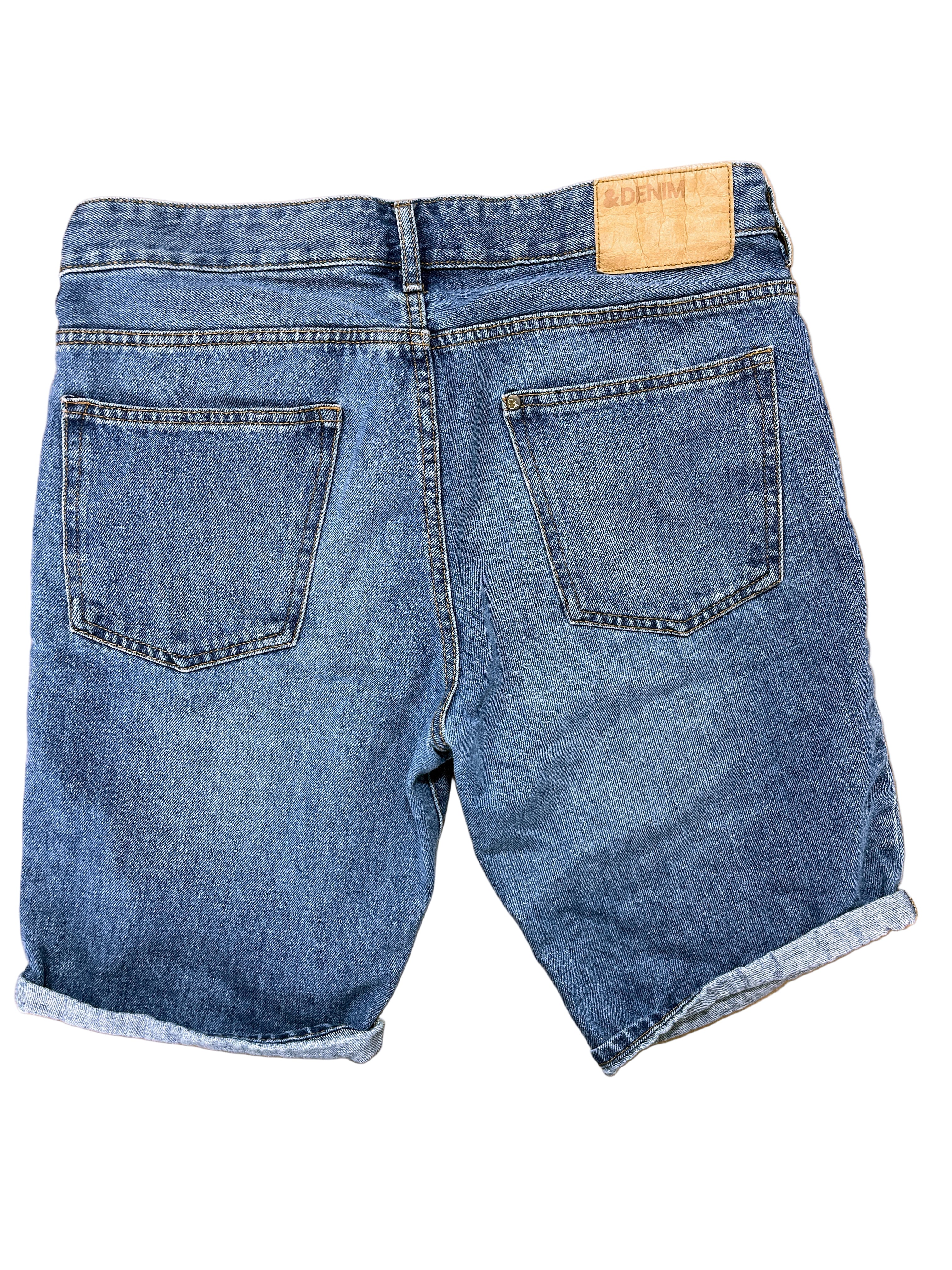 H&M &Denim women’s cuffed shorts back view