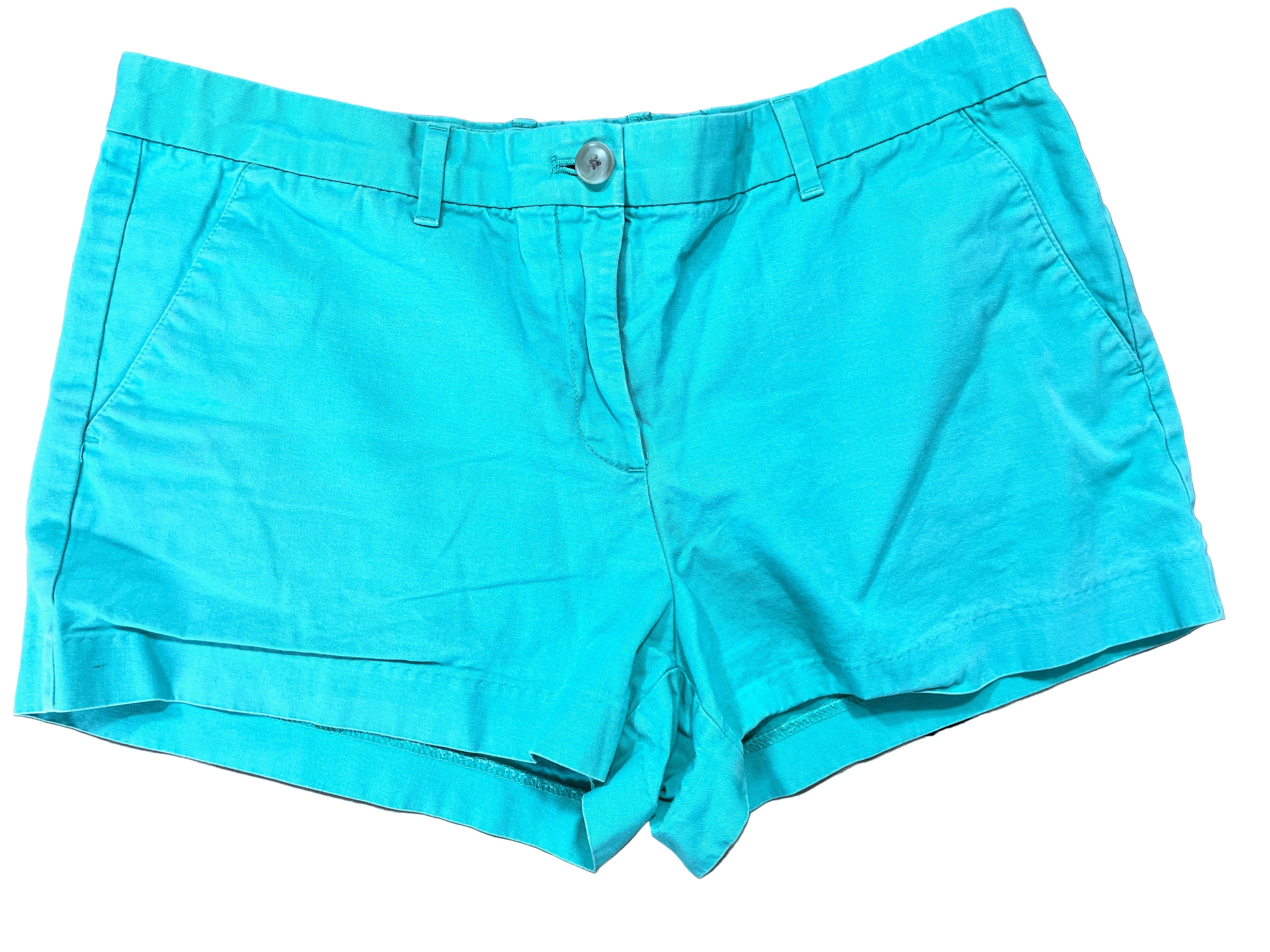 Front view of GAP Khakis green summer shorts size 8