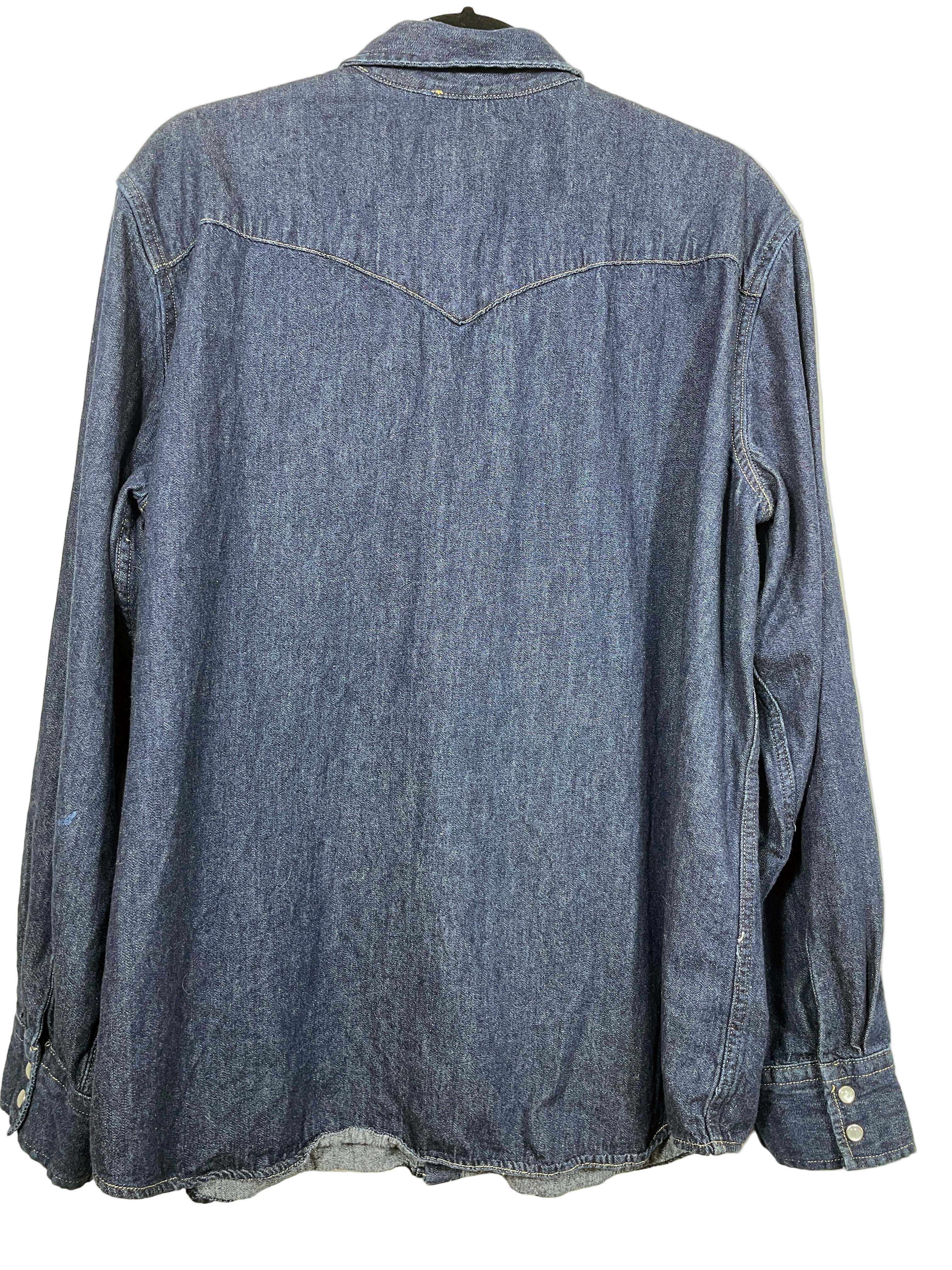 Levi’s men’s XL denim western shirt back view